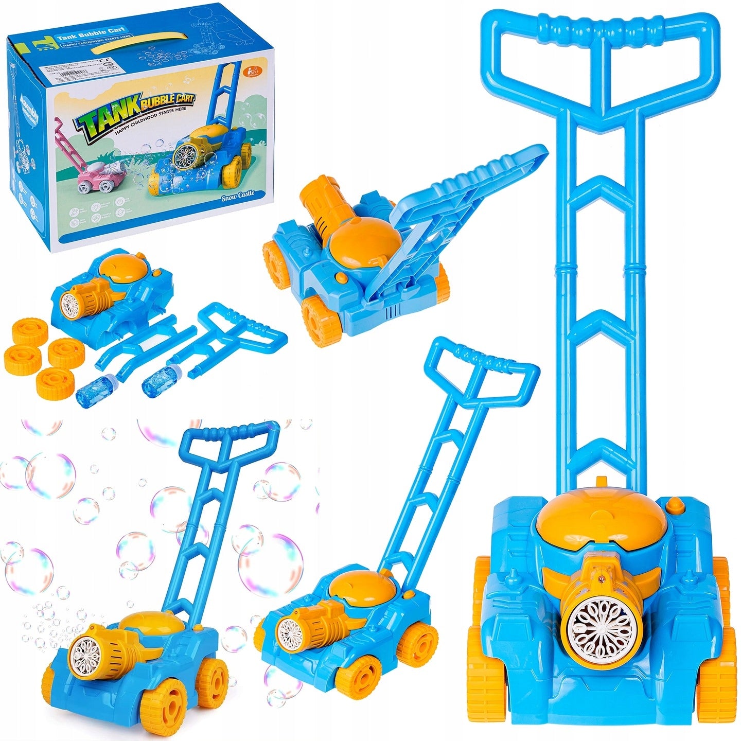 SOAP BUBBLE MOWER BUBBLE GENERATOR + LIQUID Brand Bajkowy Kuferek
