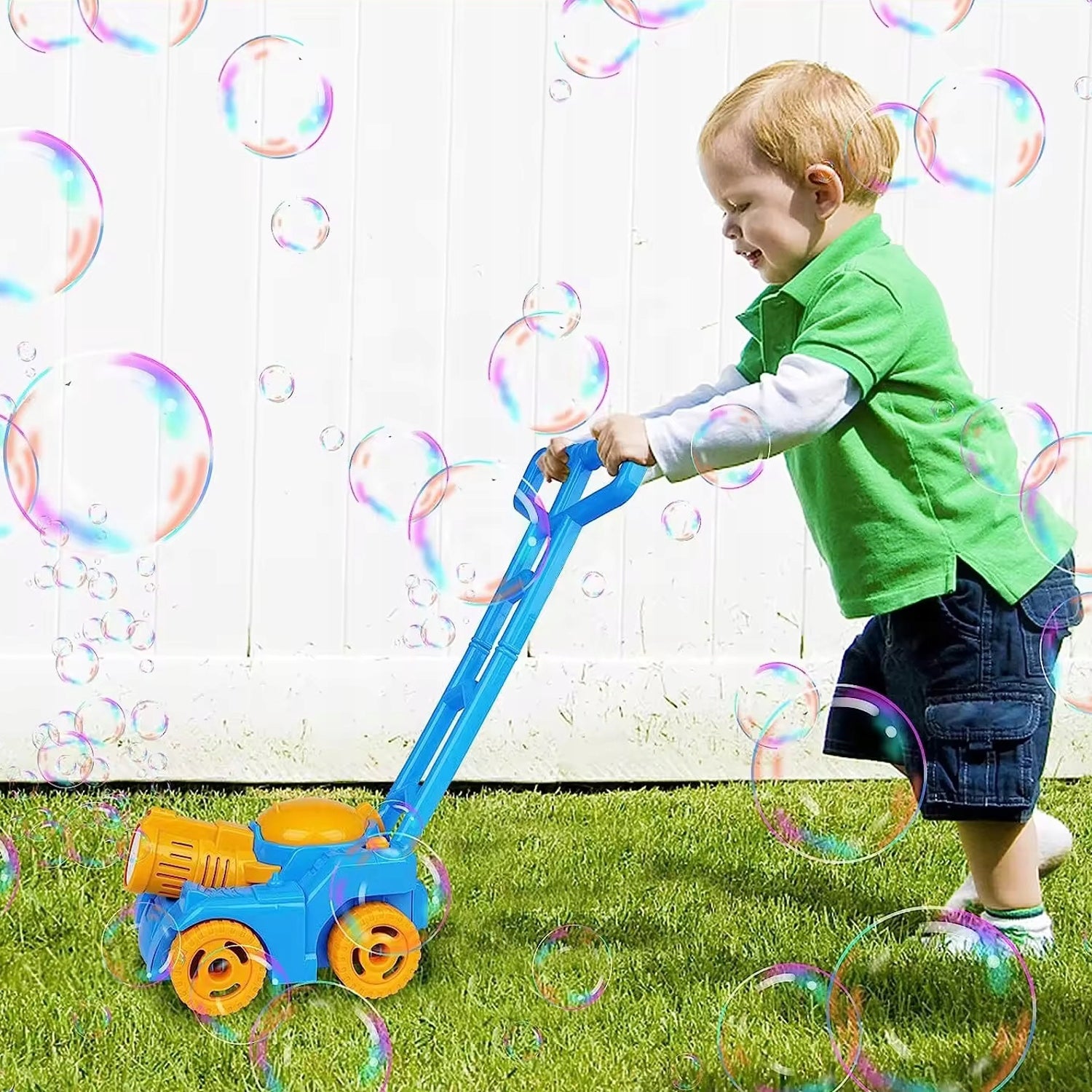 SOAP BUBBLE MOWER BUBBLE GENERATOR + LIQUID Kid's age 3＋ years