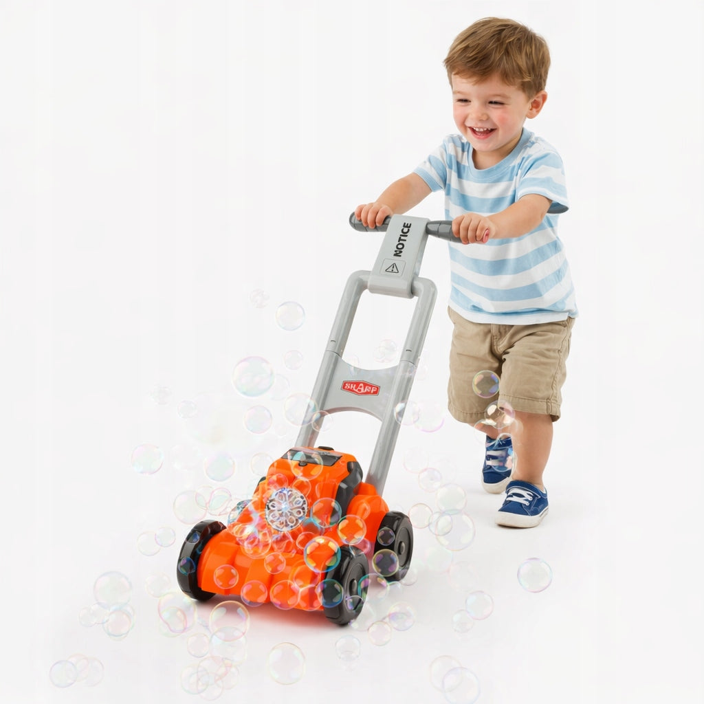 SOAP BUBBLE MOWER BUBBLE MACHINE BLOWER + 2 LIQUIDS Brand Bigtoys