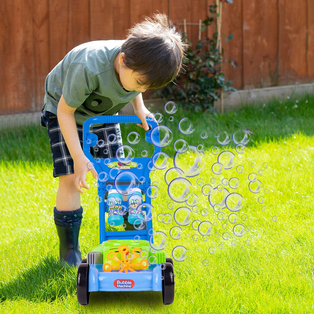 SOAP BUBBLE MOWER BUBBLE PUSHER FOR CHILDREN BUBBLE LIQUID Manufacturer code 109226