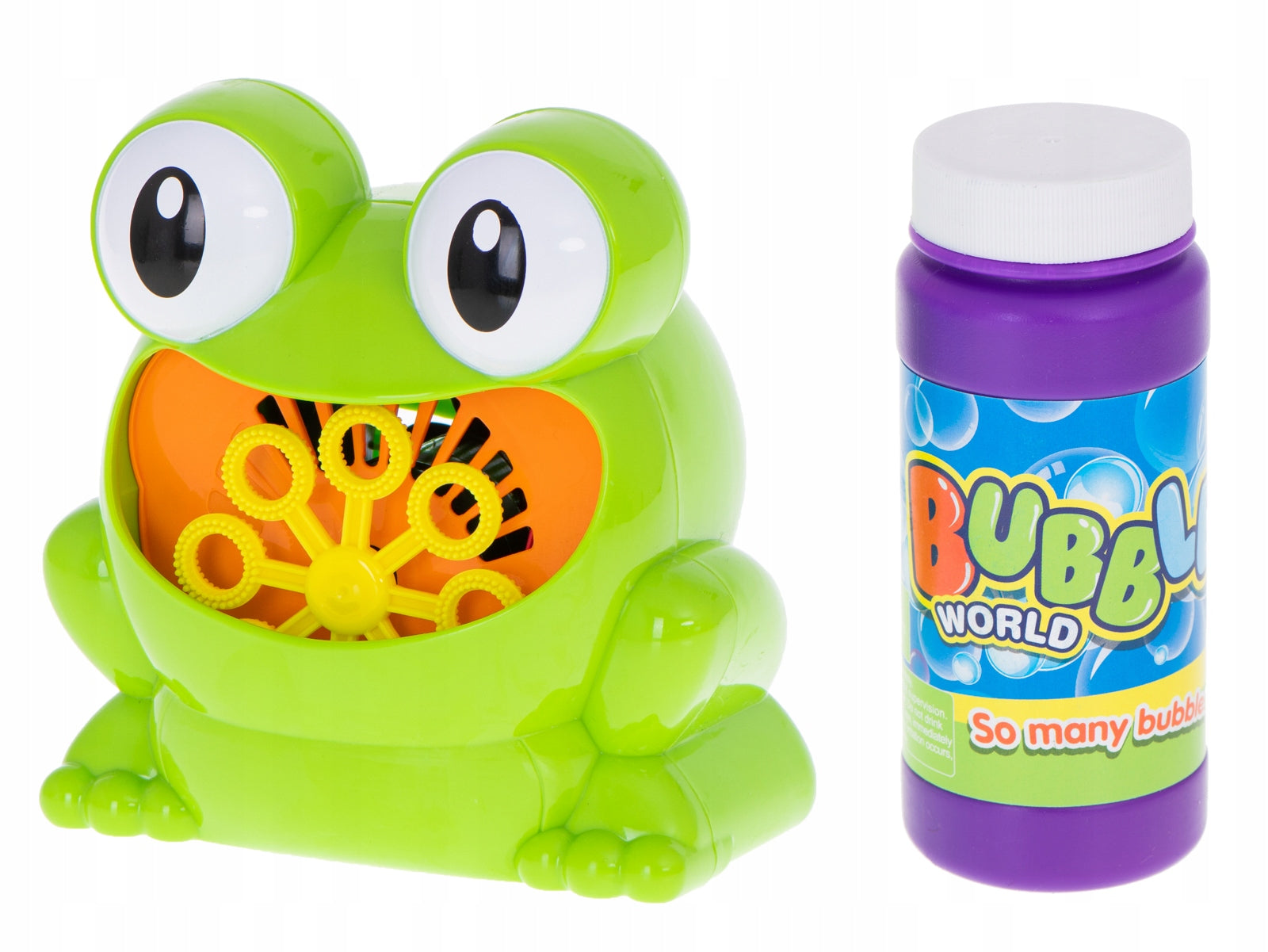 SOAP BUBBLES AUTOMATIC BUBBLE MACHINE FROG GENERATOR WITH LIQUID SET EAN (GTIN) 5903039732377