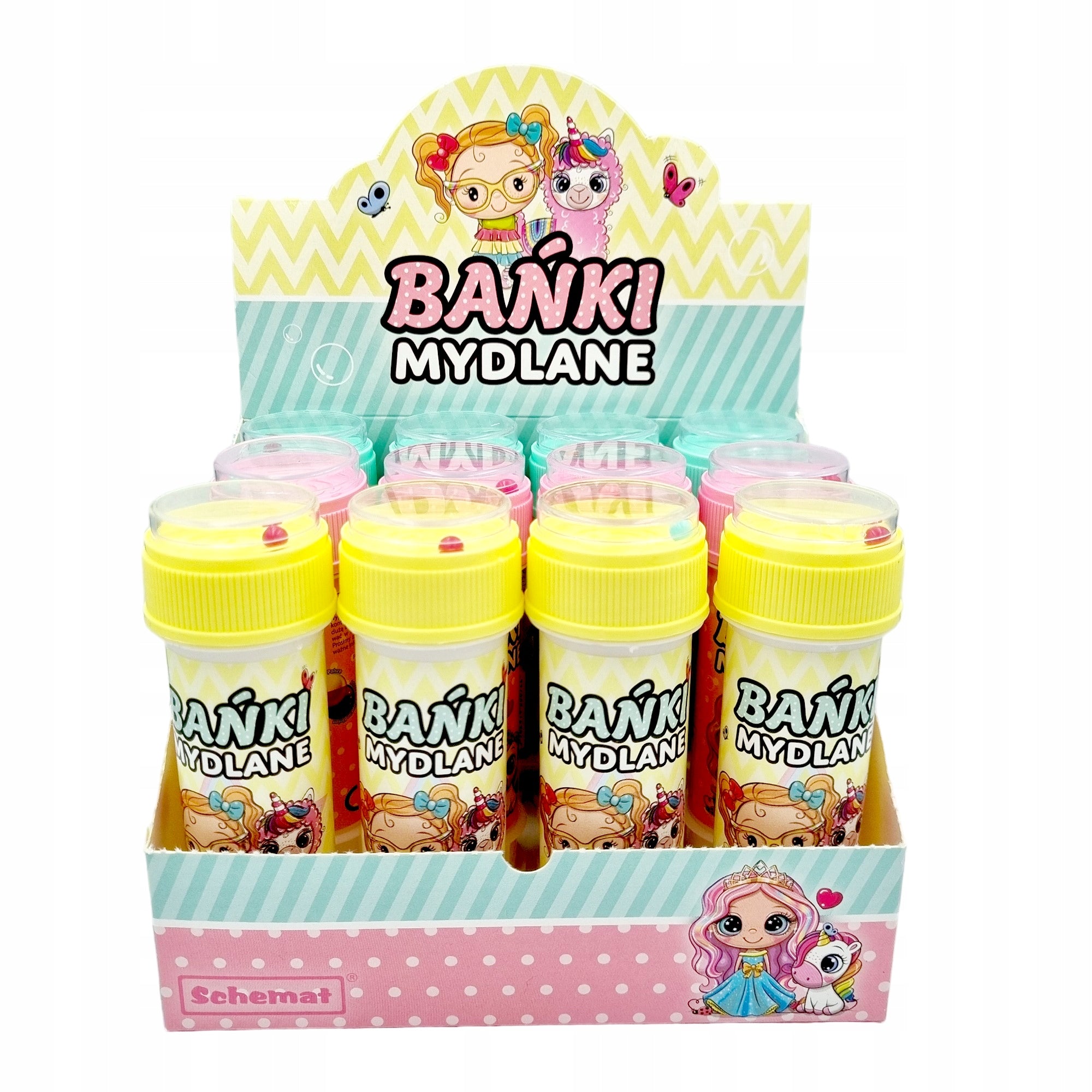 SOAP BUBBLES FOR CHILDREN COLORFUL MEGA BUBBLE SET OF 12 LARGE 60 ML
