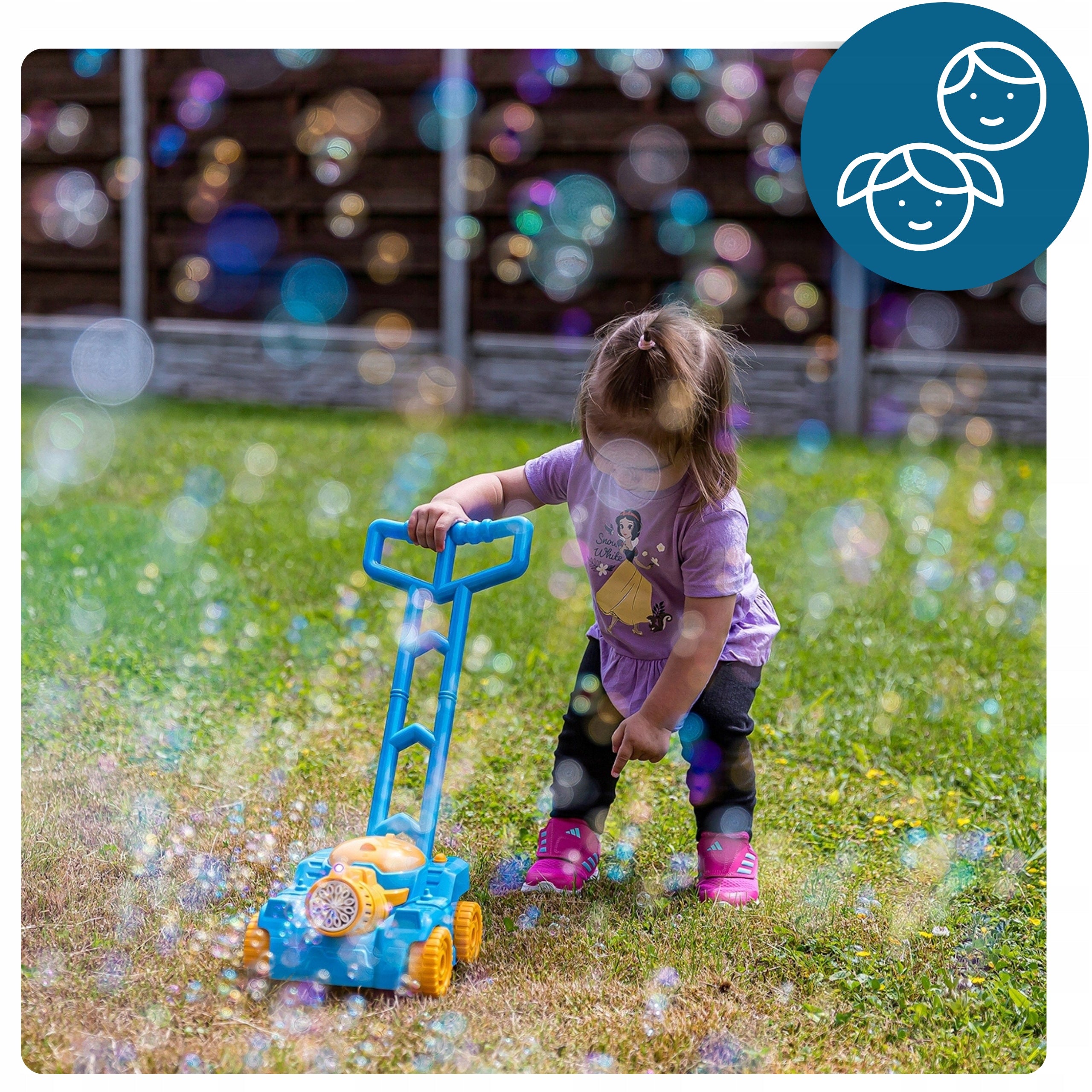SOAP BUBBLES GARDEN TOY FOR CHILDREN – LED BUBBLE MOWER + LIQUID Manufacturer code KOSIARKA DO BANIEK MYDLANYCH LED + PŁYN