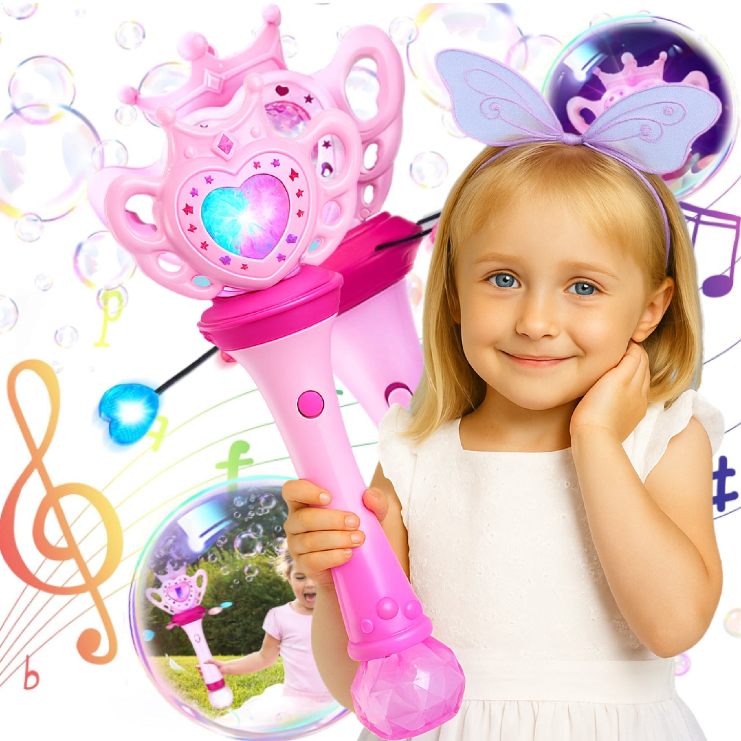 SOAP BUBBLES SOAP BUBBLE MACHINE MAGIC WAND SOUND + LIQUID Manufacturer code 579