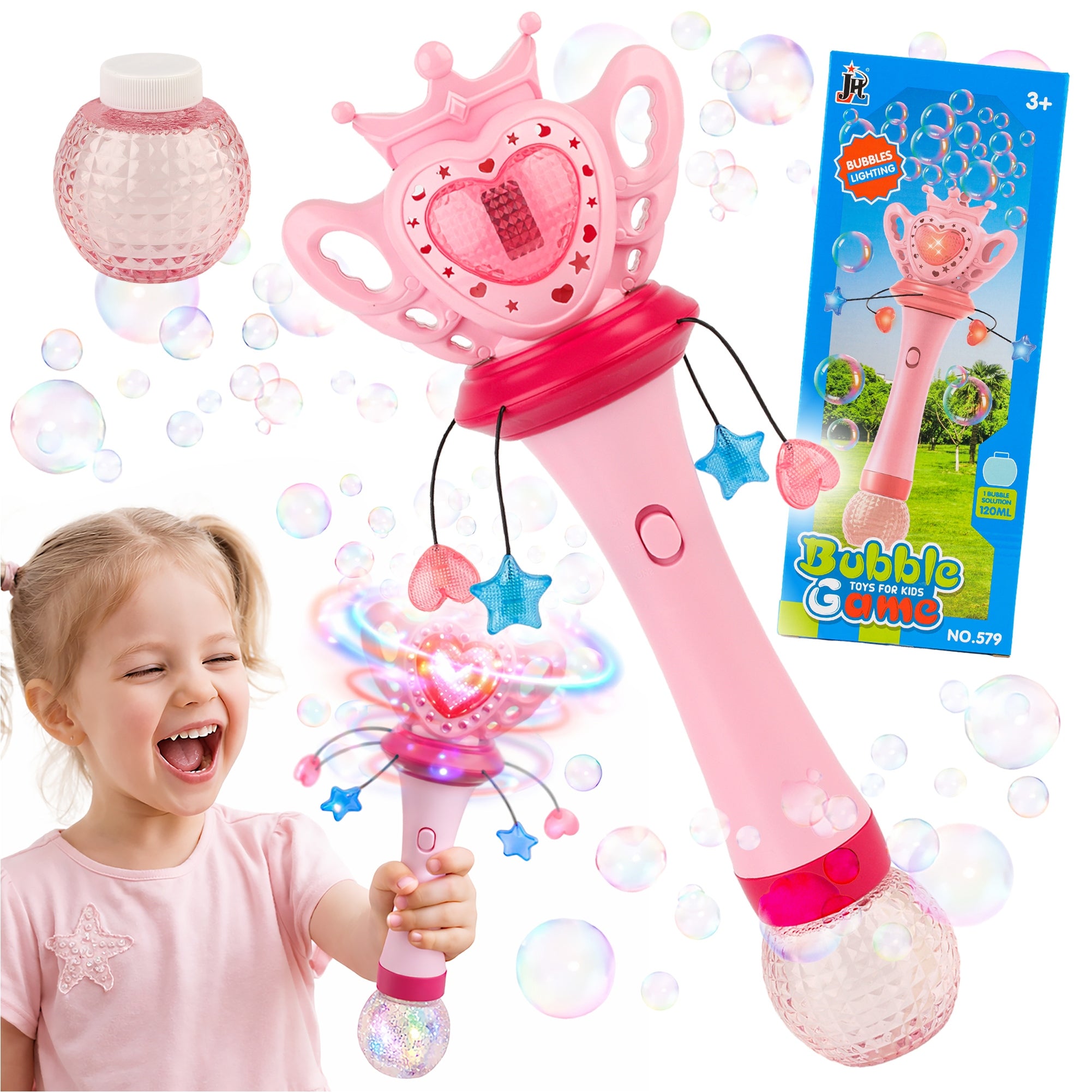 SOAP BUBBLES SOAP BUBBLE MACHINE MAGIC WAND SOUND + LIQUID