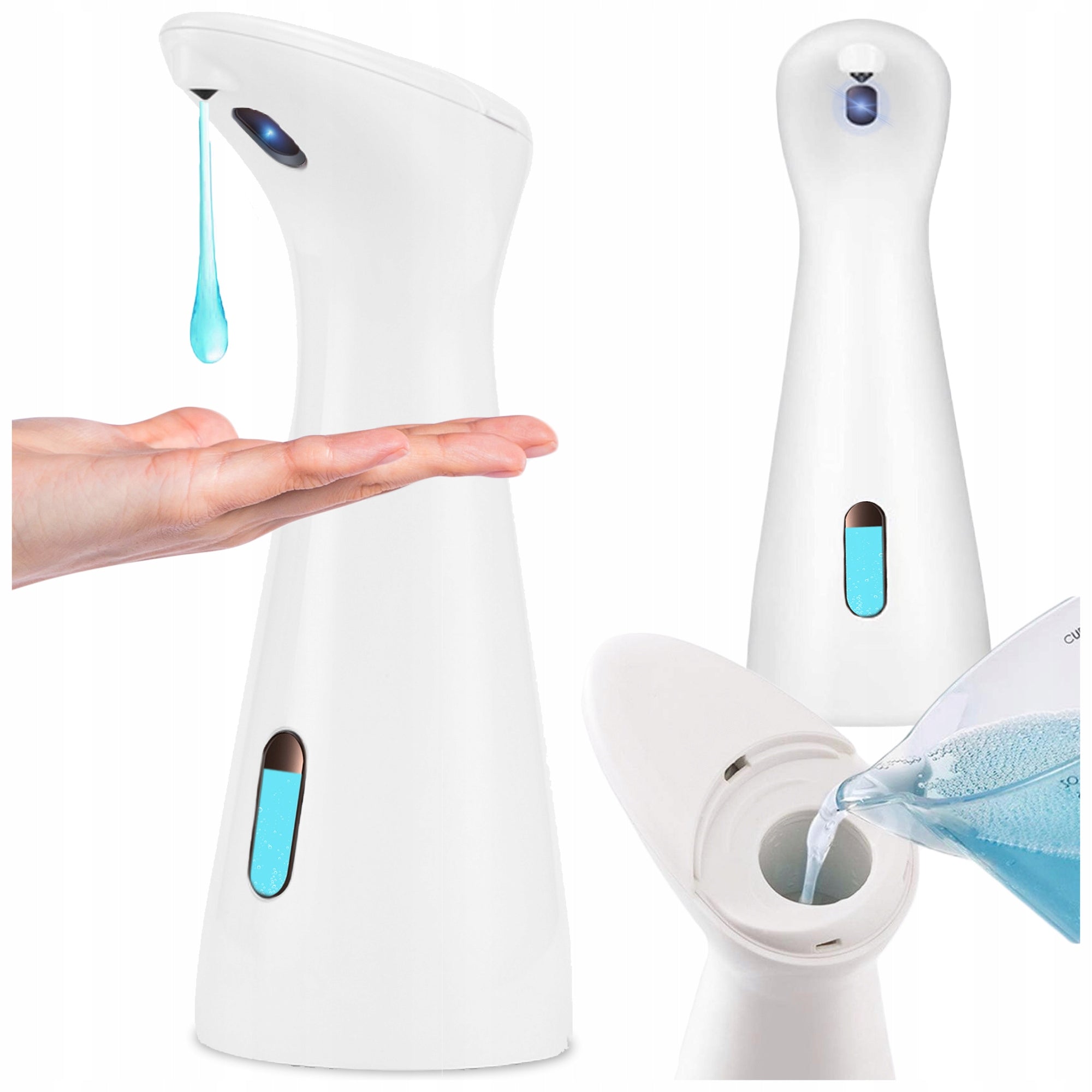 SOAP DISPENSER AUTOMATIC LIQUID 200ML NON-CONTACT DISPENSER WHITE