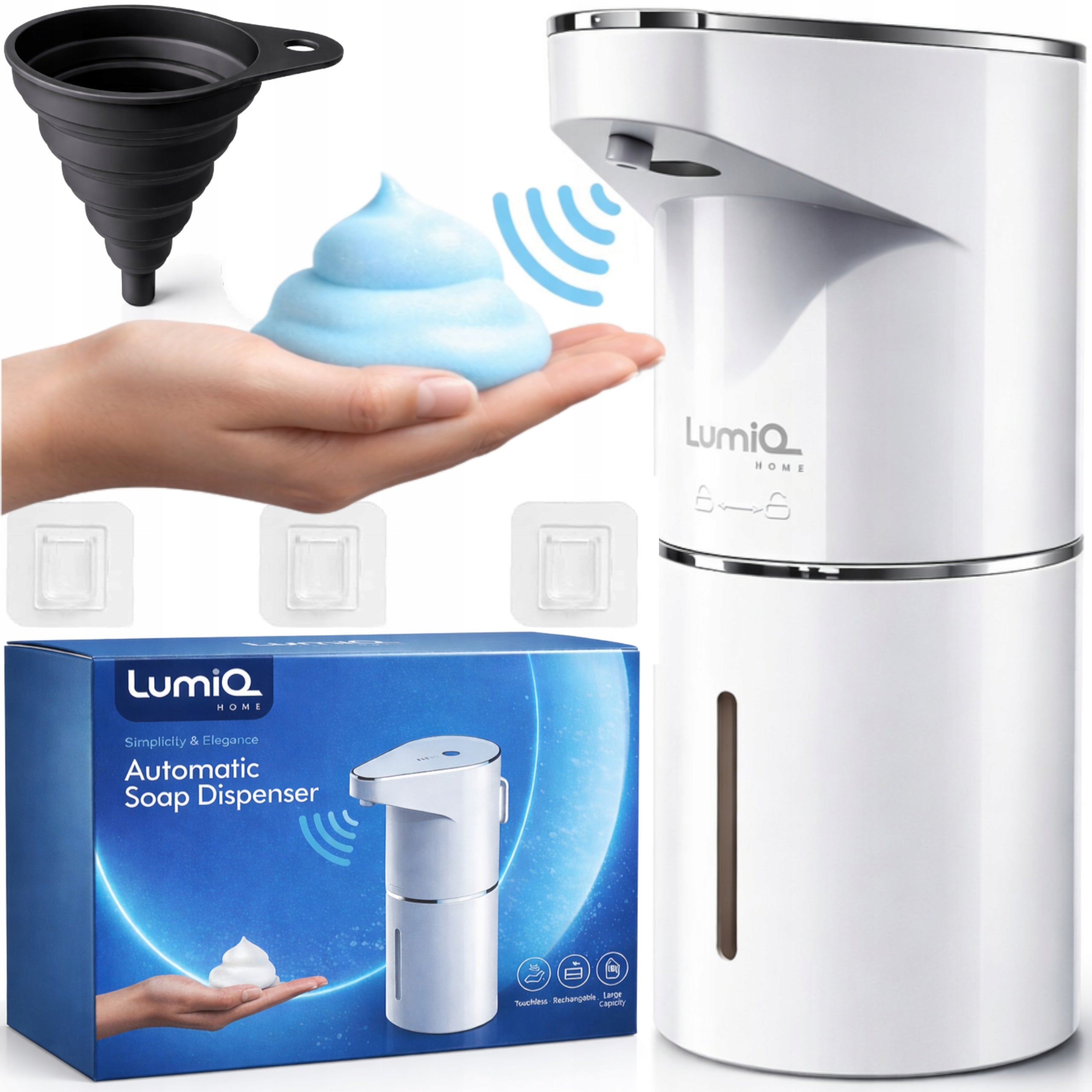 SOAP DISPENSER AUTOMATIC TOUCHLESS WALL DISPENSER 380ml USB C