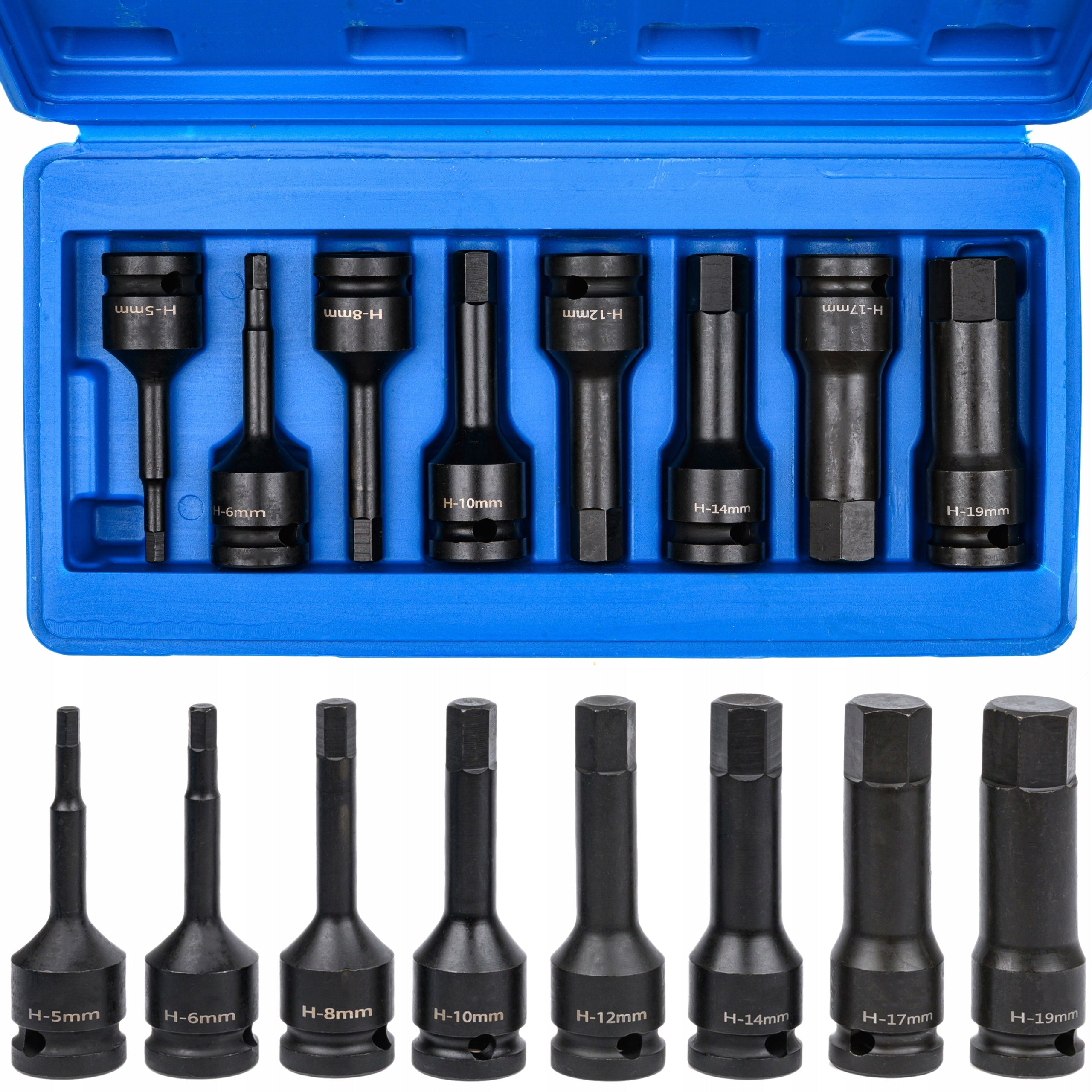 SOCKET IMPACT WRENCHES IMBUS HEX H5-H19 1/2" 5-19 MM