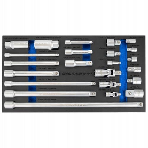 SOCKET SET 1/4 3/8 1/2 INCH FOR RATCHET WORKSHOP 23 ELEMENTS Manufacturer code Bez marki