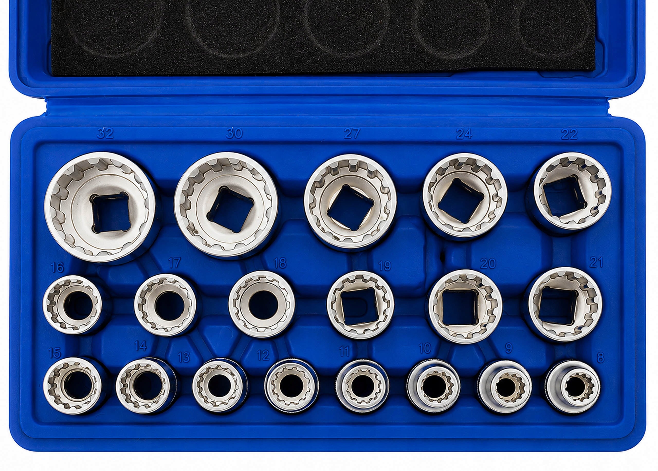 SOCKET SET 12 Angle 8-32 SOCKETS 1/2" HUB WRENCHES SUSPENSION AXLE Product weight with unit packaging 1.5 kg