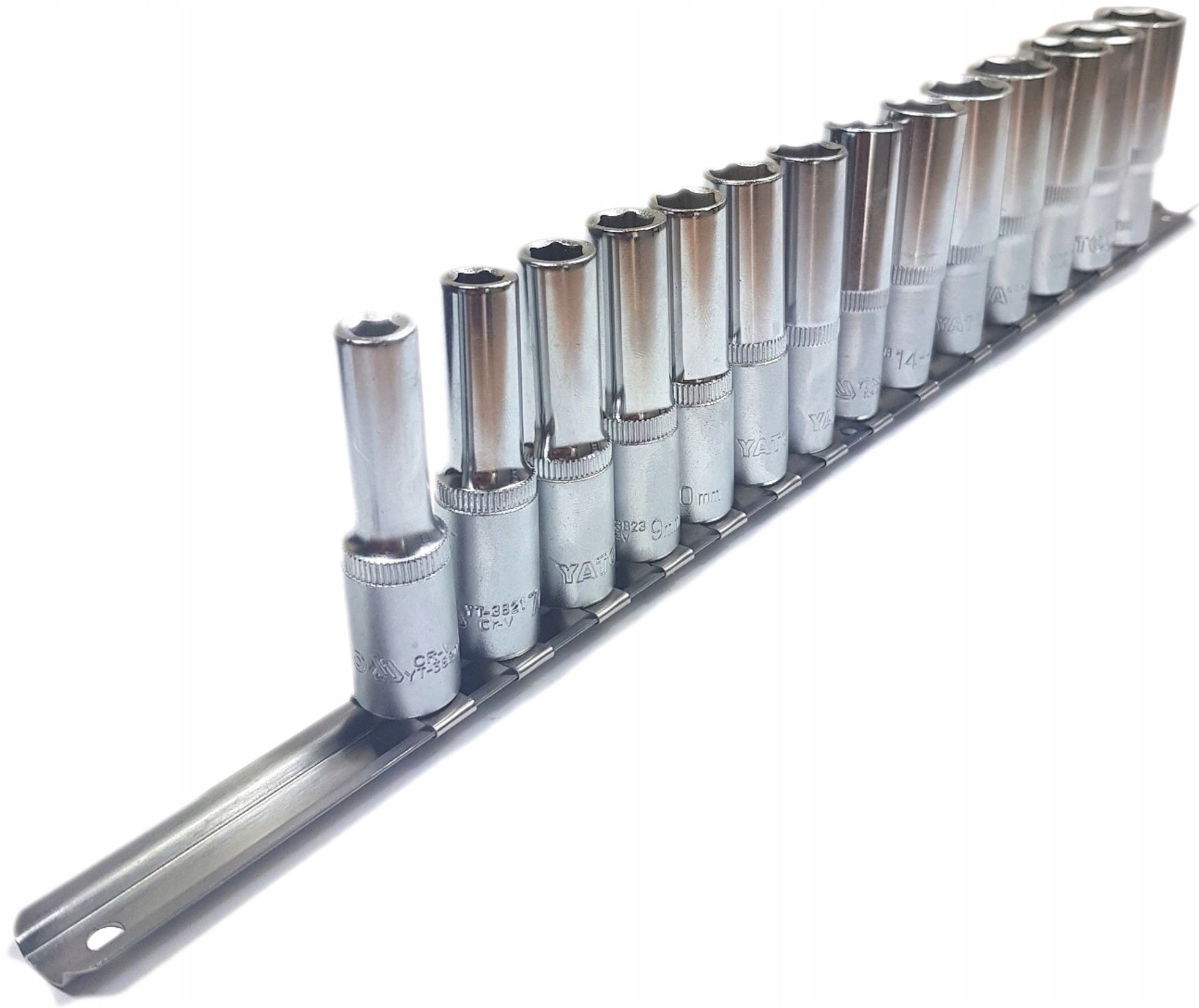 SOCKET SET 3/8'' SOCKET WRENCHES 6-ANGLE LONG SOCKETS 6-19MM YATO