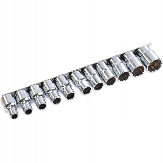 SOCKET SET SOCKET WRENCHES 1/2" 12-ANGLE 8-22mm 11 pcs CR-V TOPTUL