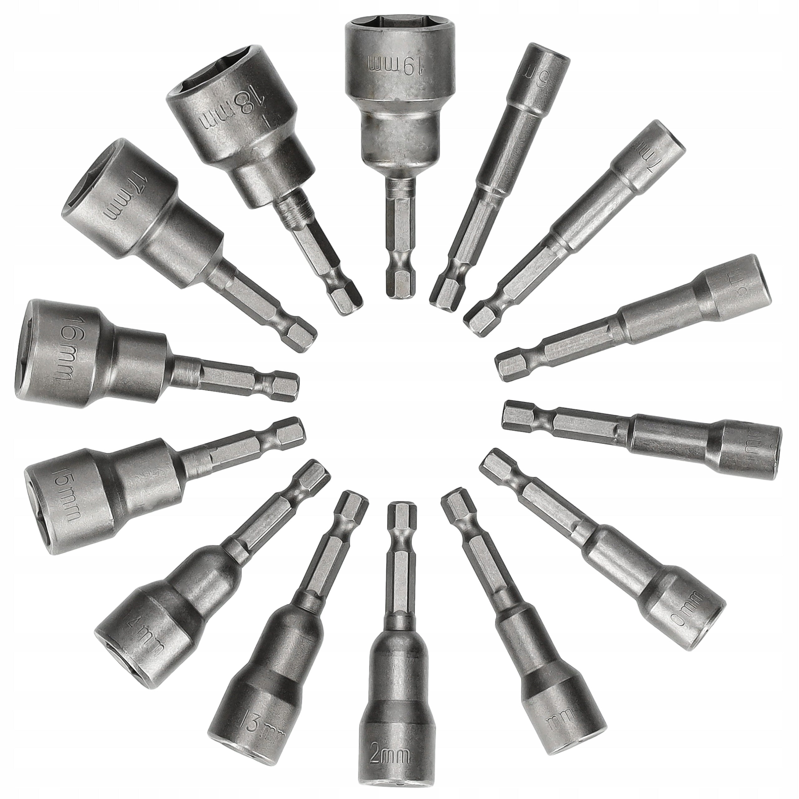 SOCKET WRENCH CAPS FOR SCREWDRIVER WITH STRONG MAGNET - SET OF 14PCS RS Brand Rastool
