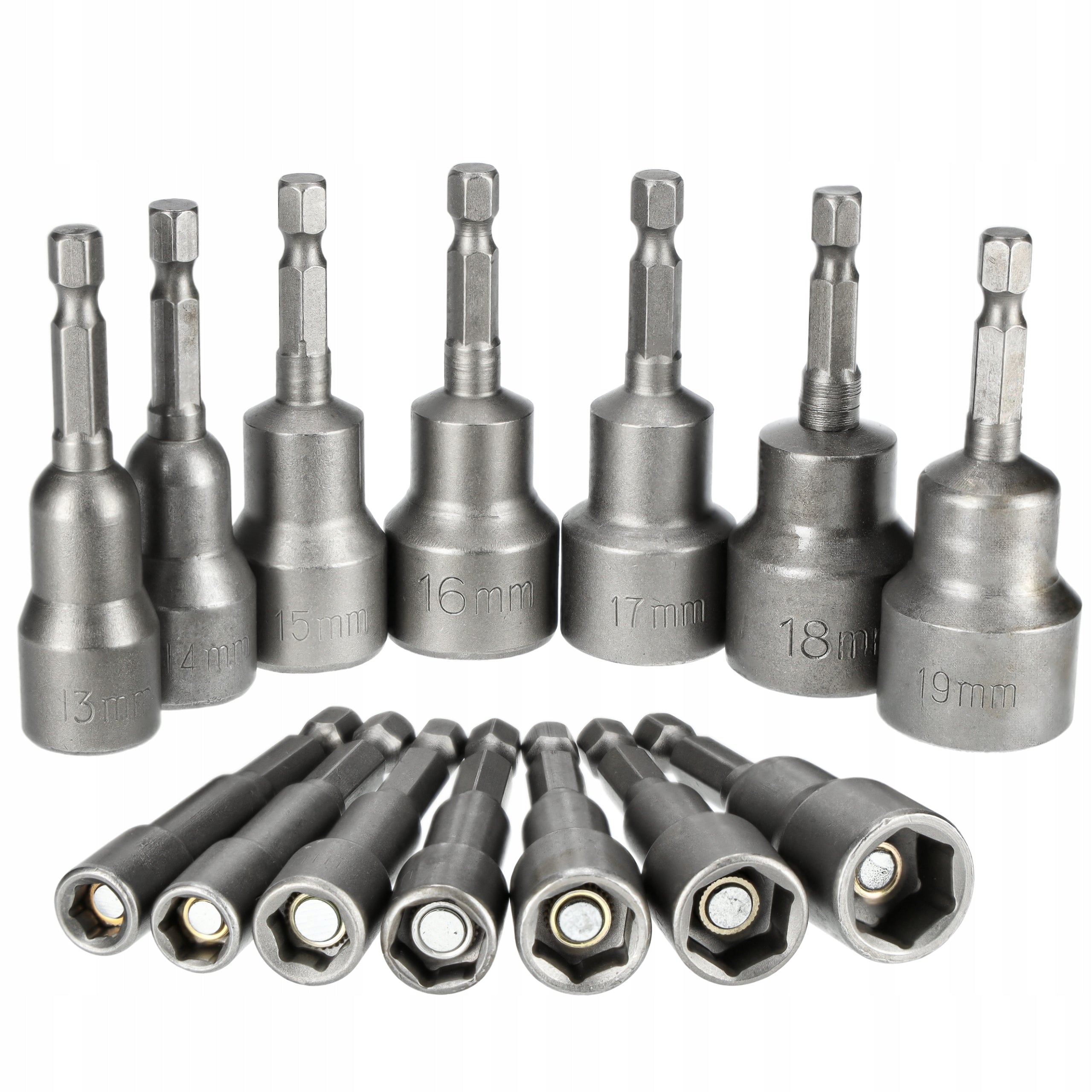 SOCKET WRENCH CAPS FOR SCREWDRIVER WITH STRONG MAGNET - SET OF 14PCS RS