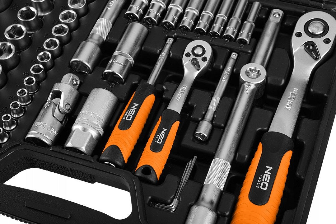 SOCKET WRENCH SET 1/2" 1/4" 110 EL SATIN 10-211 NEO TOOLS EAN (GTIN) 5907558433692