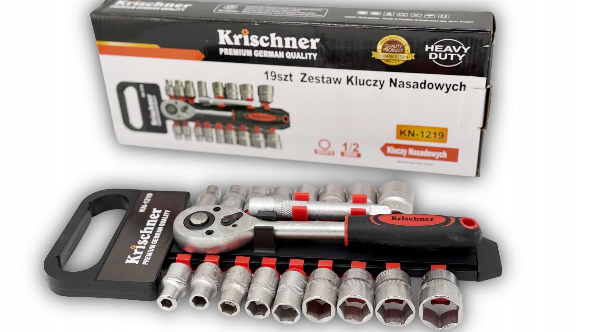 SOCKET WRENCH SET 1/2 19pcs ratchet 8-24mm Packaging status original