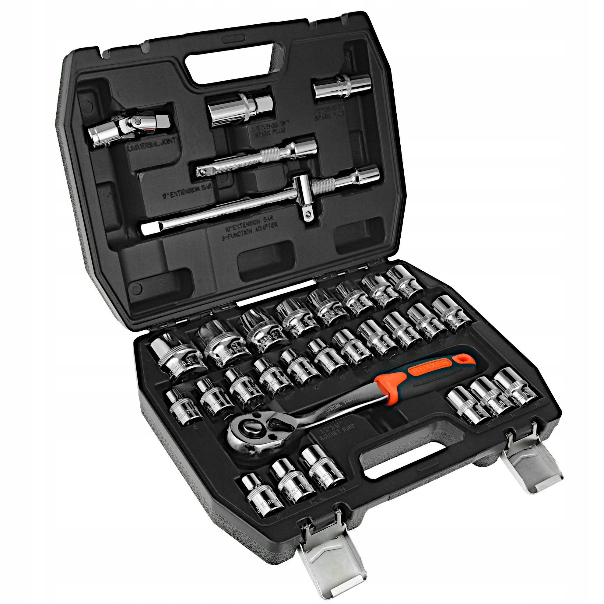 SOCKET WRENCH SET 1/2" 32 ELEMENTS SET SUITCASE Manufacturer code RA-05-454