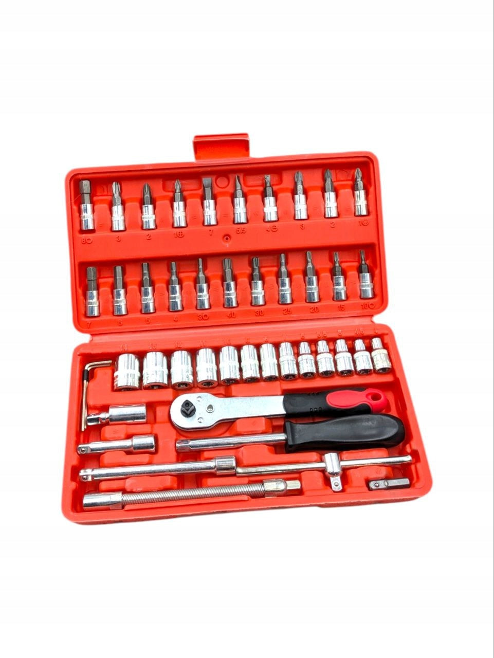 SOCKET WRENCH SET 1/4" 46 EL. IN CASE Brand Adeytos
