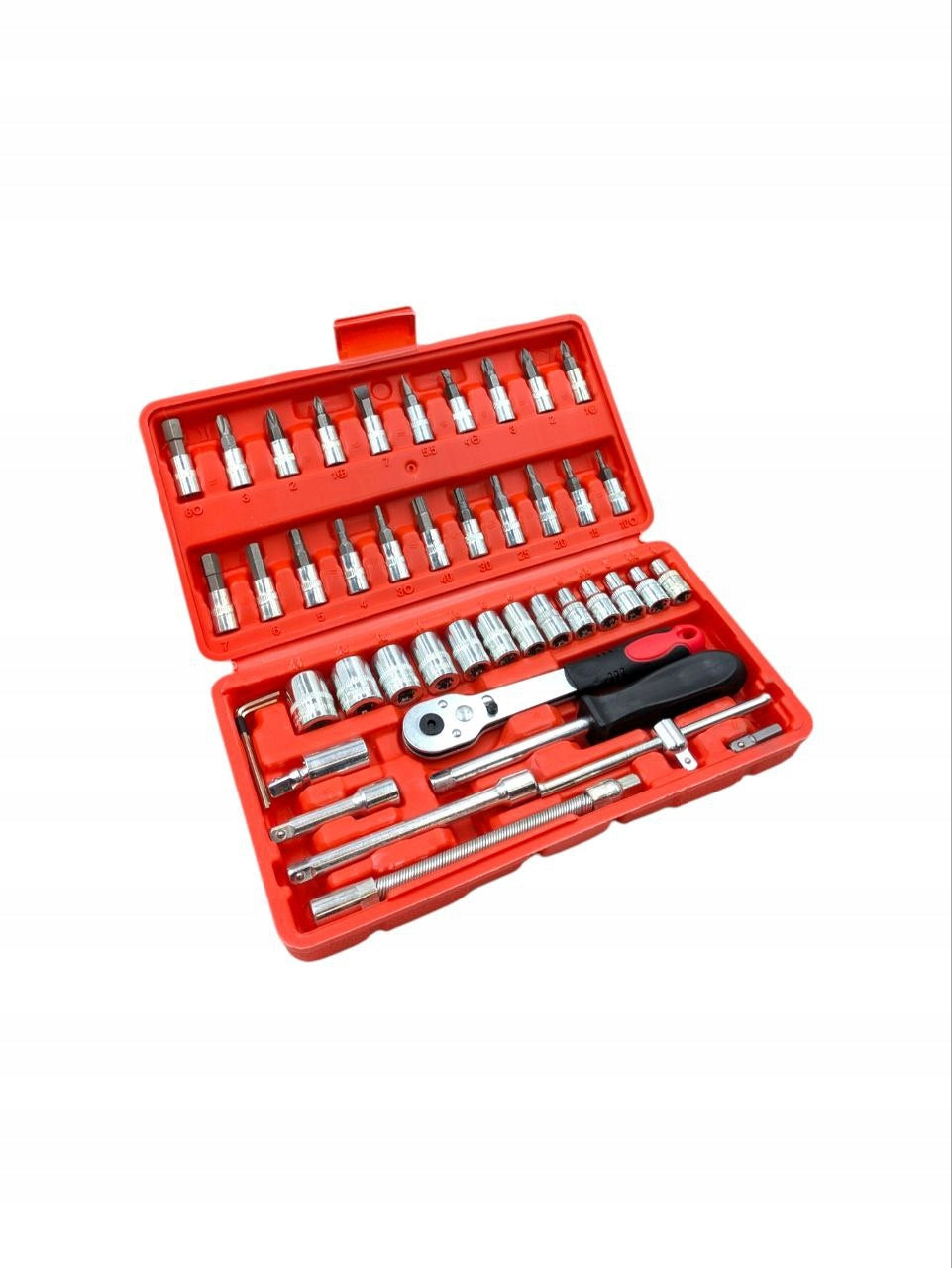 SOCKET WRENCH SET 1/4" 46 EL. IN CASE