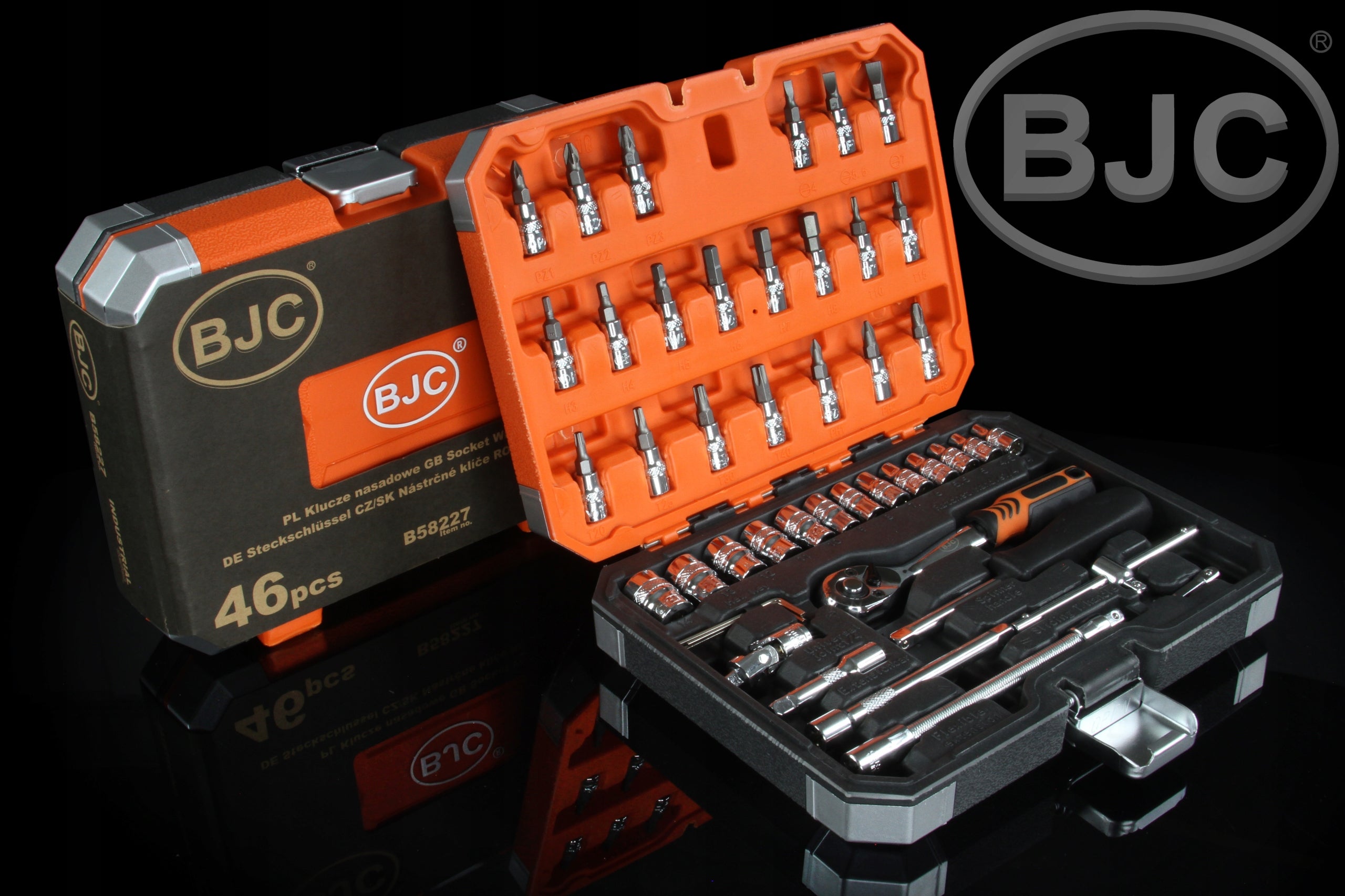 SOCKET WRENCH SET 1/4" SOCKET CAPS BITS SOCKET WRENCHES 46el BJC PREMIUM EAN (GTIN) 5901969133431