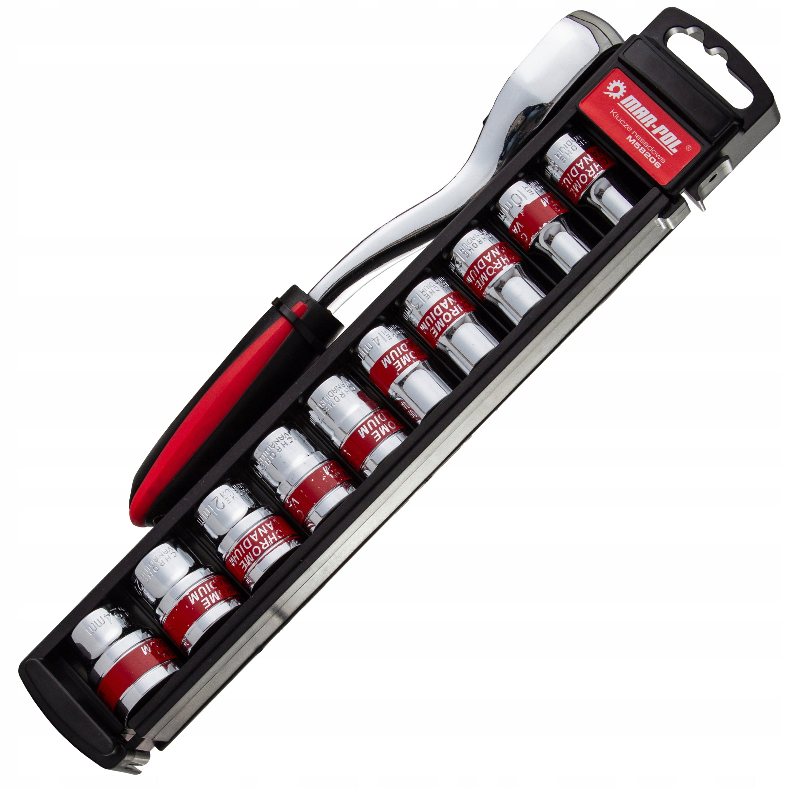 SOCKET WRENCH SET 11el RATCHET CAP 1/2" 8-24MM MAR-POL Manufacturer code M58206