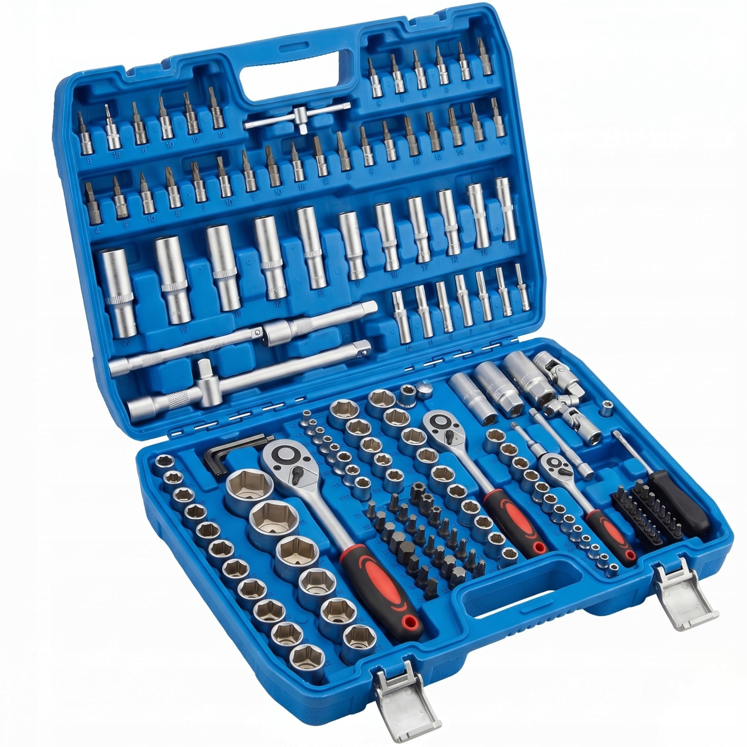 SOCKET WRENCH SET 172 EL SOCKET WRENCHES 3x RATCHET 1/2 3/8 1/4