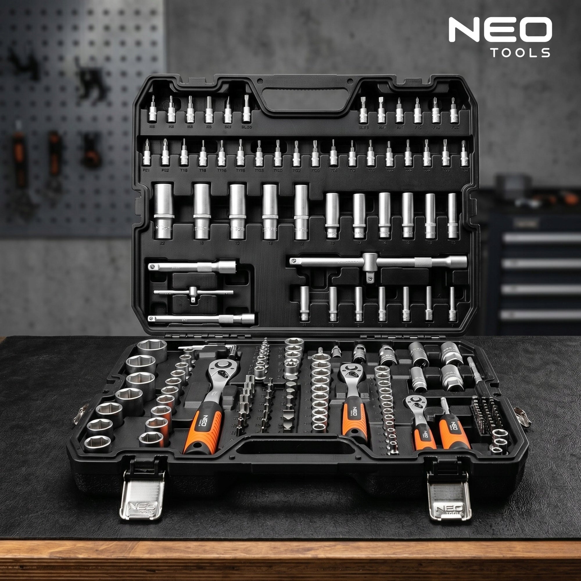 SOCKET WRENCH SET 183 EL. 1/2" 1/4" 3/8" LARGE PROFESSIONAL SET Packaging status original