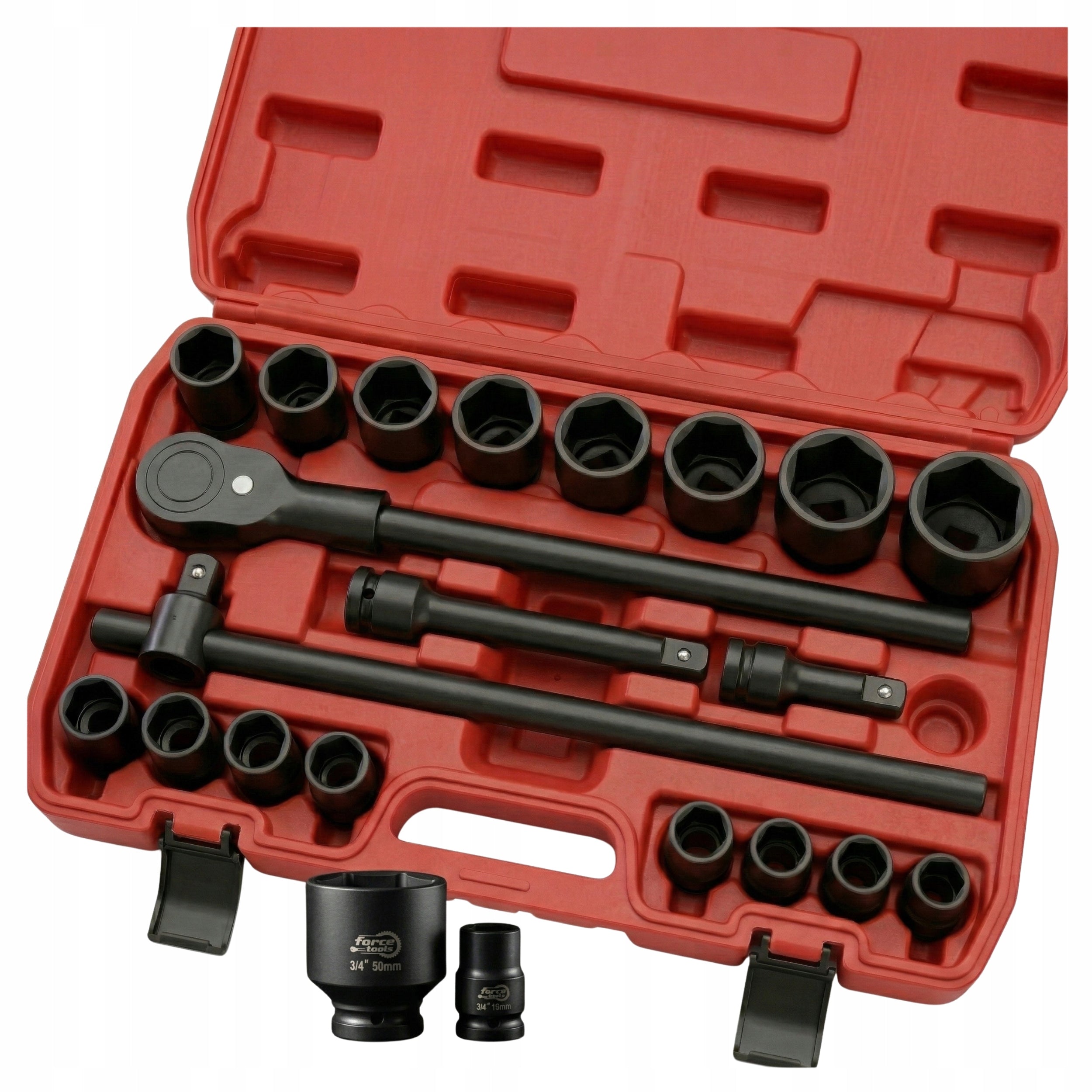 SOCKET WRENCH SET 19-50mm RATCHET 3/4 SOCKET WRENCHES 21 EL LARGE