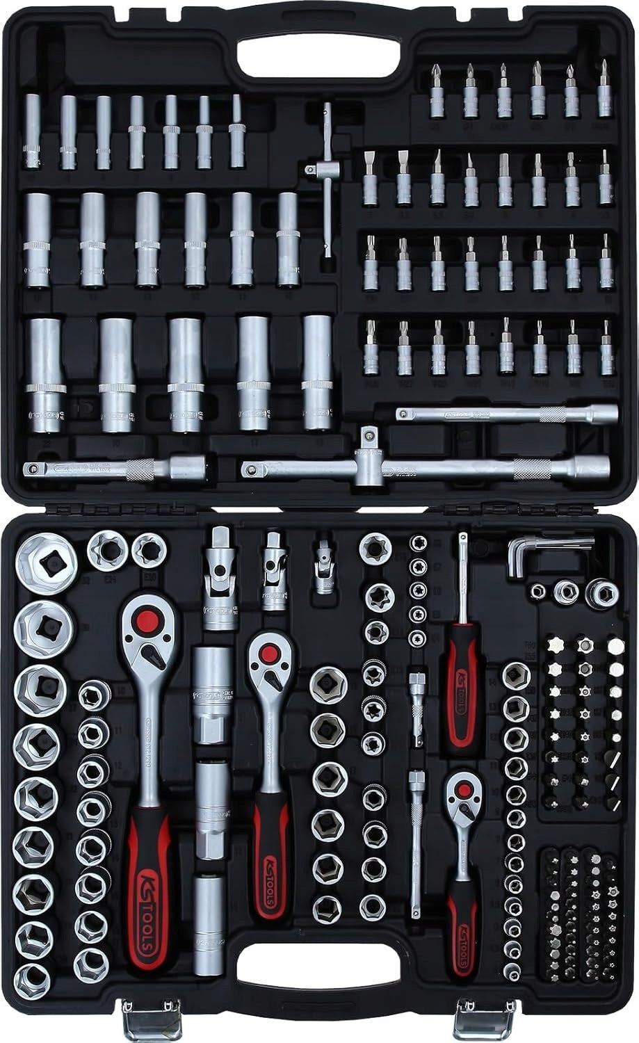 SOCKET WRENCH SET 195 EL 1/4 3/8 1/2 INCH SUITCASE Manufacturer code 917.0795