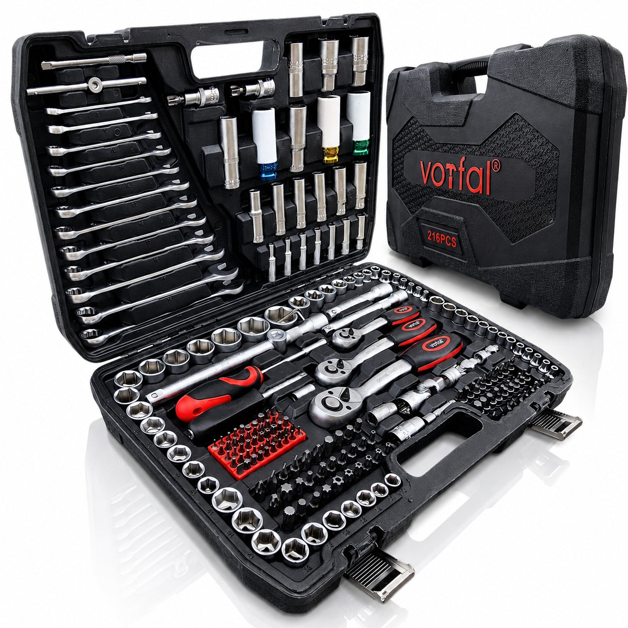 SOCKET WRENCH SET 216 EL TOOLS RATCHET CASE 72T FOR ALLOY WHEELS Brand Vorfal