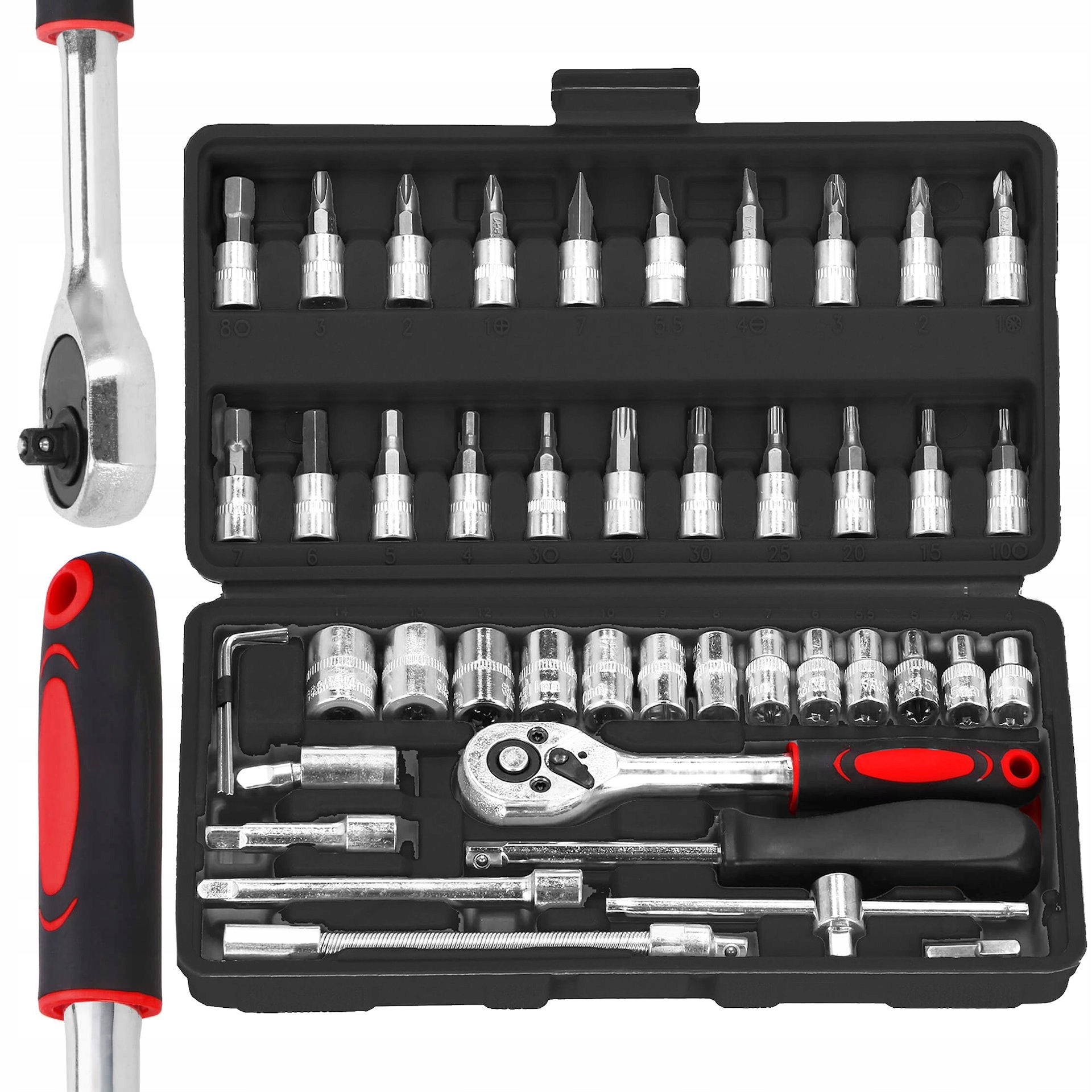 SOCKET WRENCH SET 46 EL. SOCKET WRENCHES HARDENED STEEL BITS ALLEN Manufacturer code GA0081
