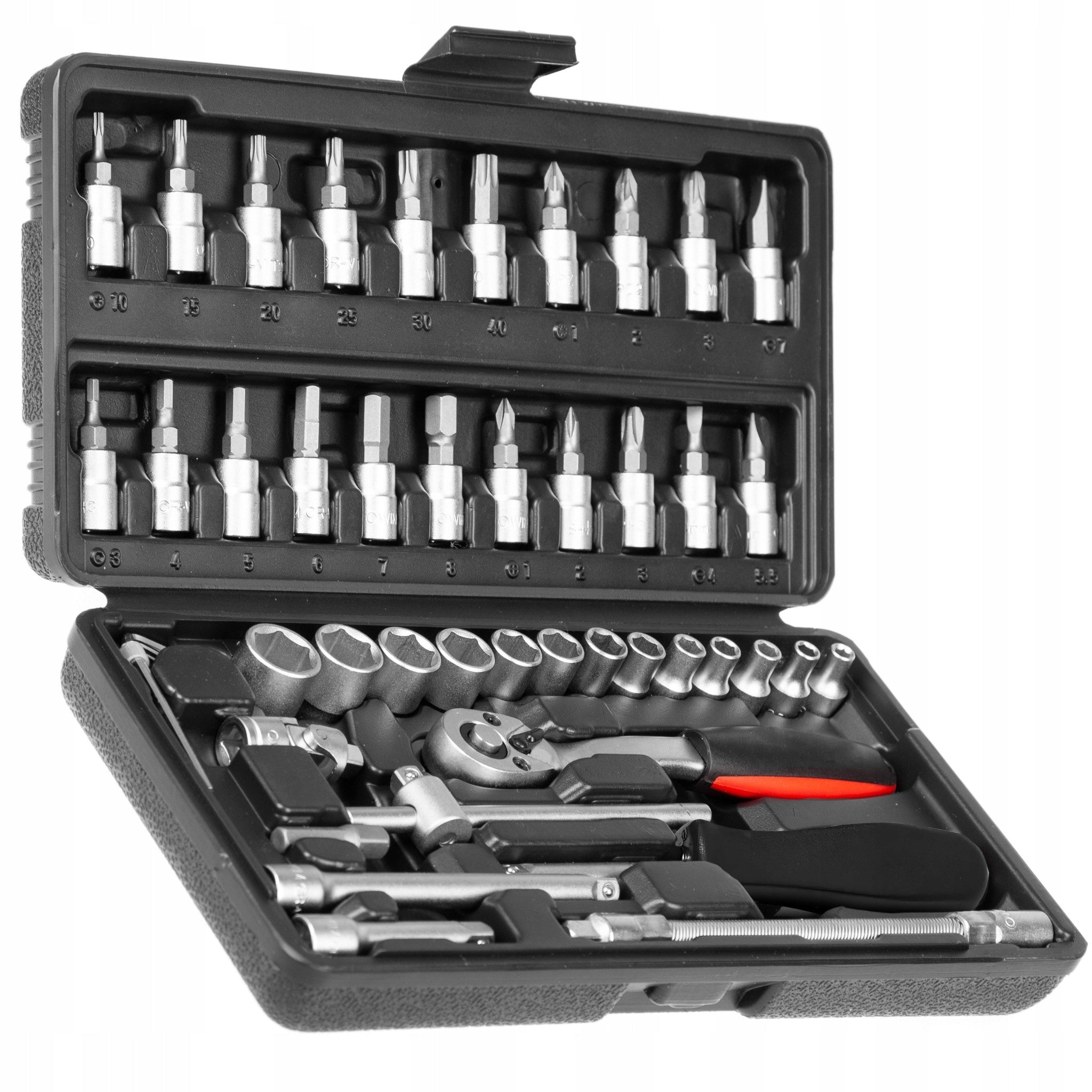 SOCKET WRENCH SET SOCKET TOOL RATCHET CAP 46 EL BITS Manufacturer code ZESTAW KLUCZY NASADOWYCH O651-2