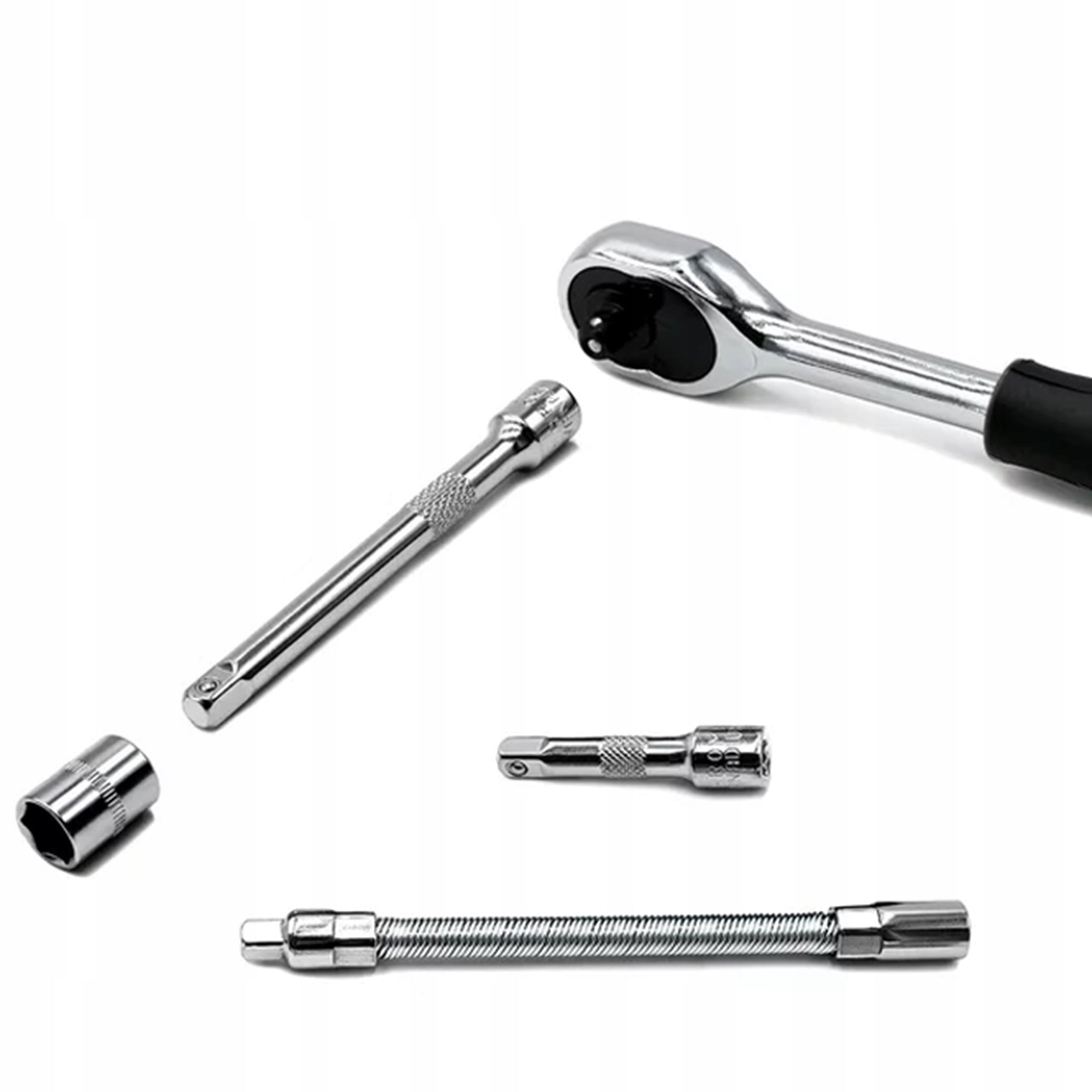 SOCKET WRENCH SET TOOL CASE 1/4 INCH RATCHET CAP Number of items in the set 46