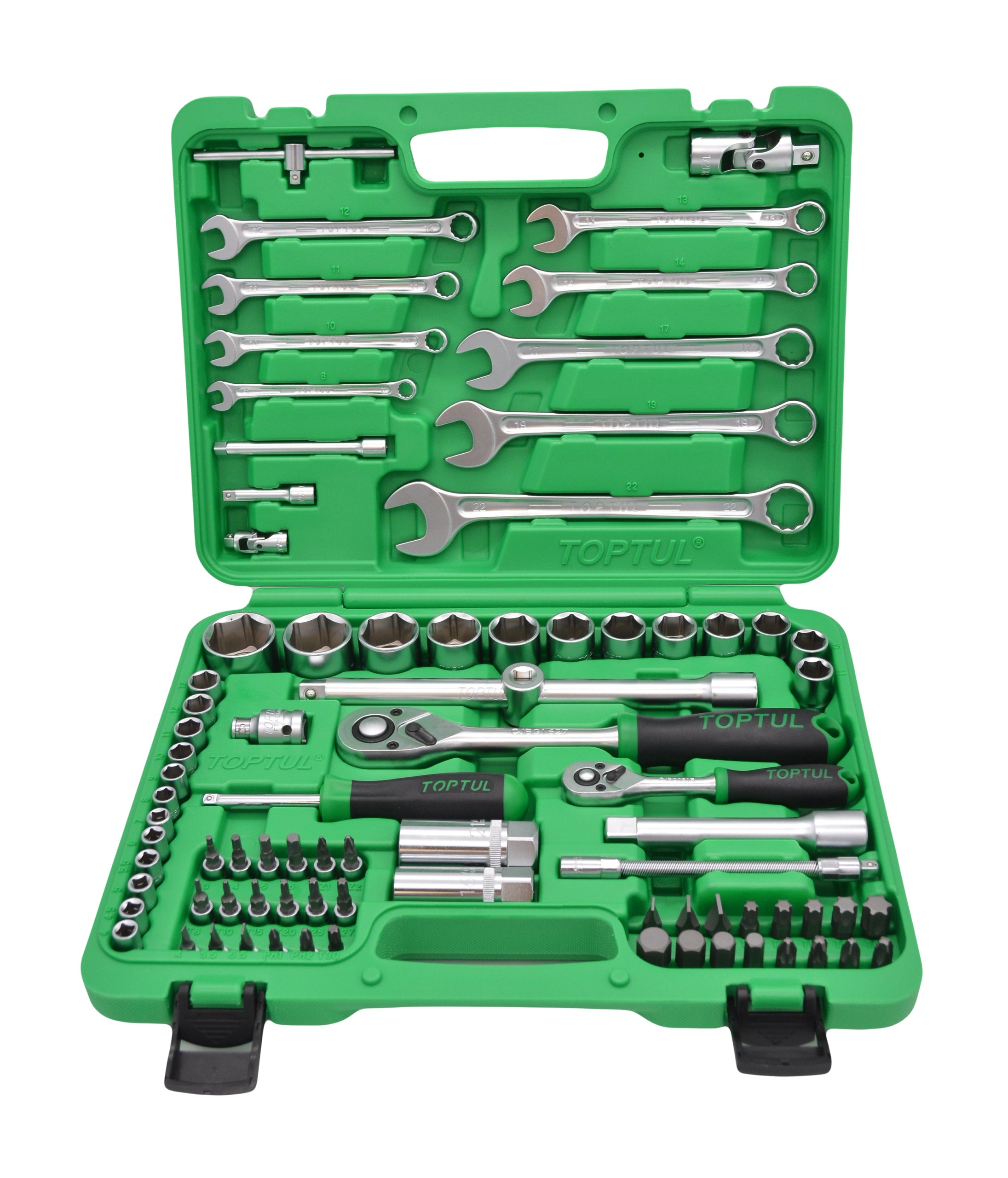 SOCKET WRENCH SET TOPTUL 1/4" 1/2" 82EL TOPTUL GCAI8201 Manufacturer code GCAI8201