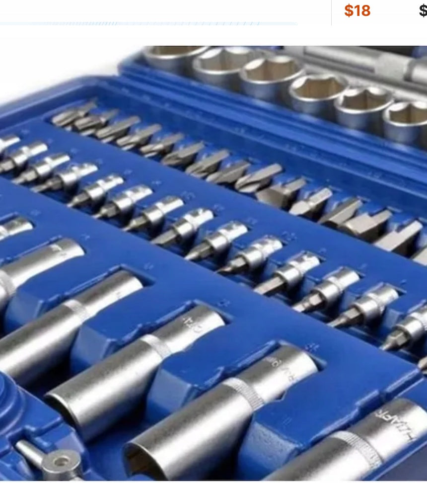 SOCKET WRENCH TOOL SET 108 SOCKET WRENCHES 1/4" 1/2" TORX BITS Product weight with unit packaging 1.5 kg