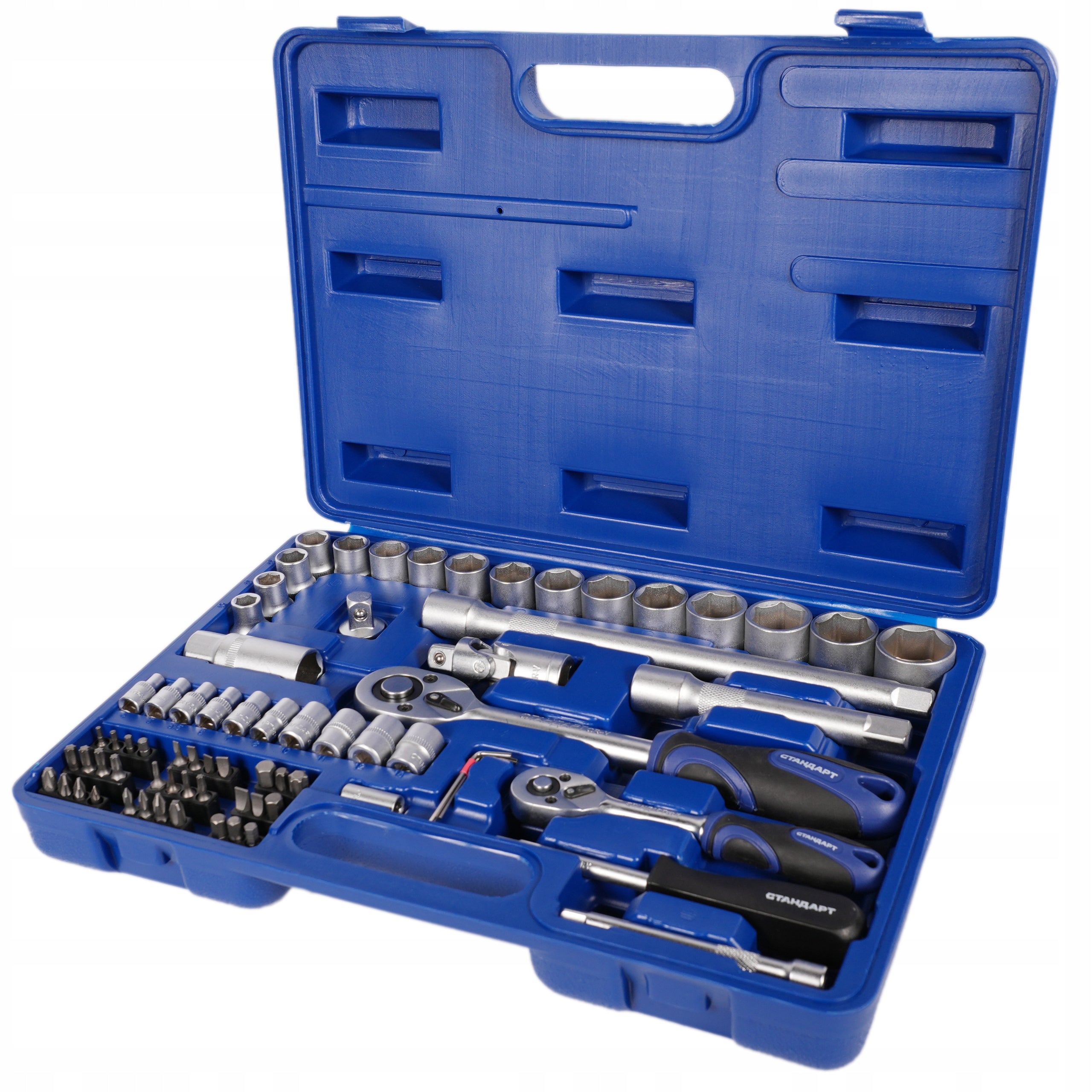 SOCKET WRENCH TOOL SET 73el 1/4 1/2 RATCHET WRENCHES EXTENSIONS