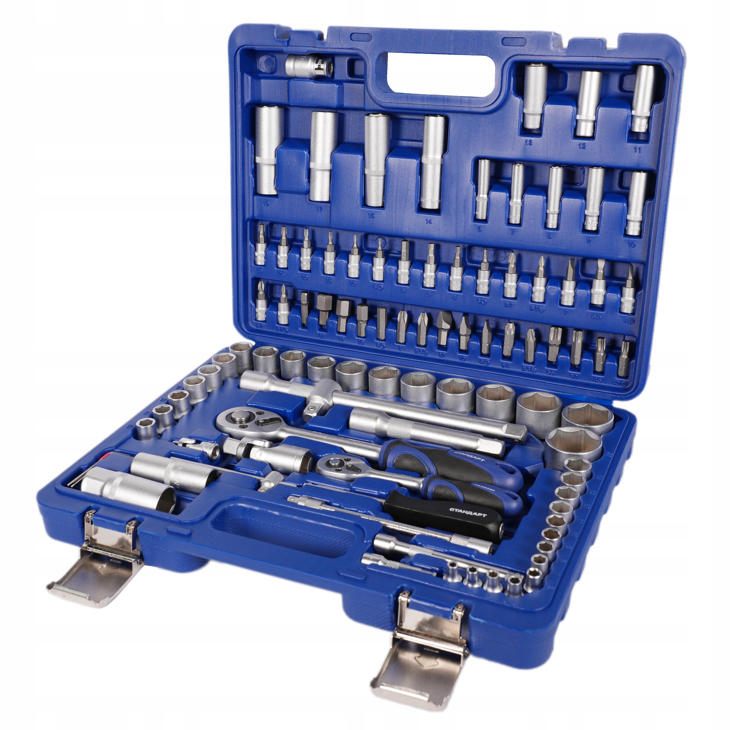 SOCKET WRENCH TOOL SET 94 EL 1/4" 1/2" RATCHET BIT SOCKETS