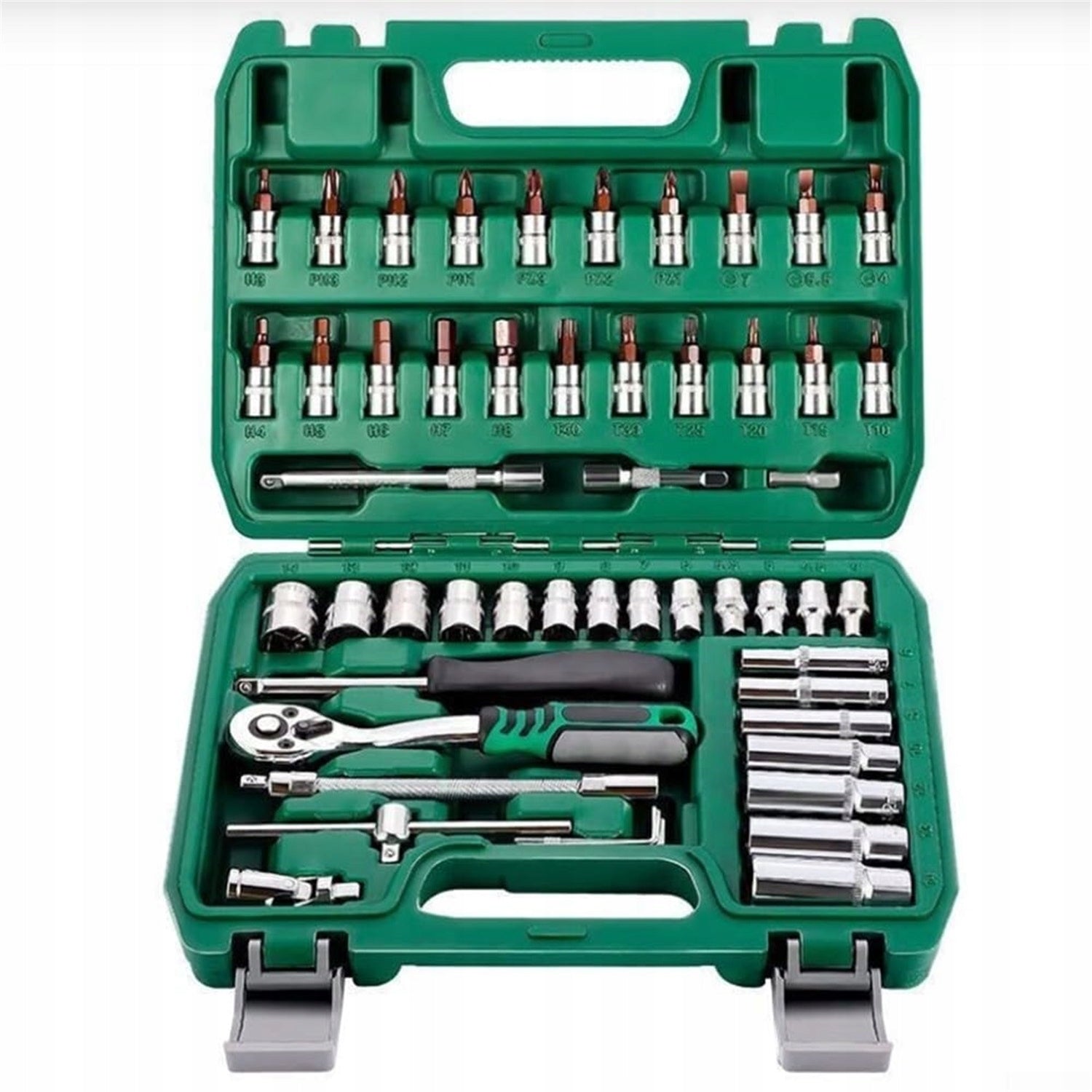 SOCKET WRENCH TOOL SET RATCHET BITS ALLEN TORX SUITCASE 53 EL Brand no brand