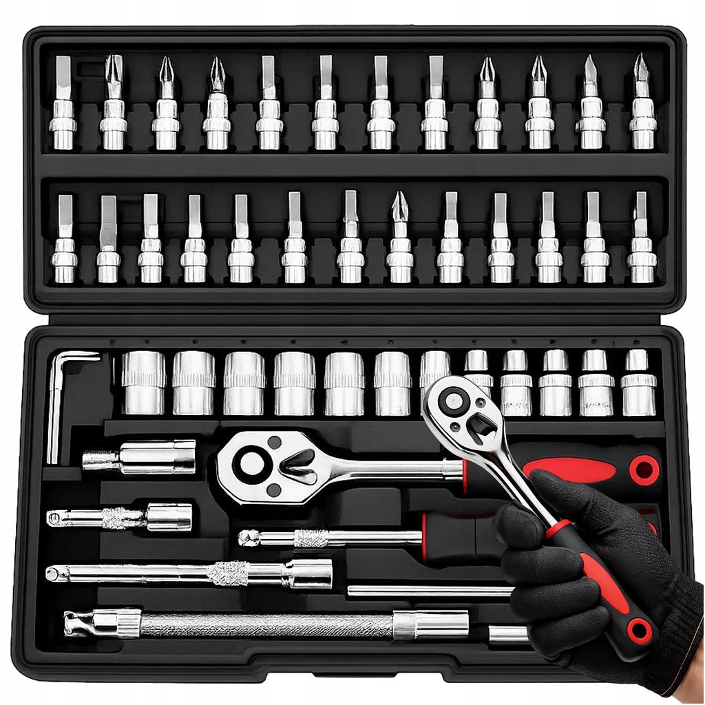 SOCKET WRENCH TOOL SET SOCKET WRENCHES 46 ELEMENTS LARGE TORX