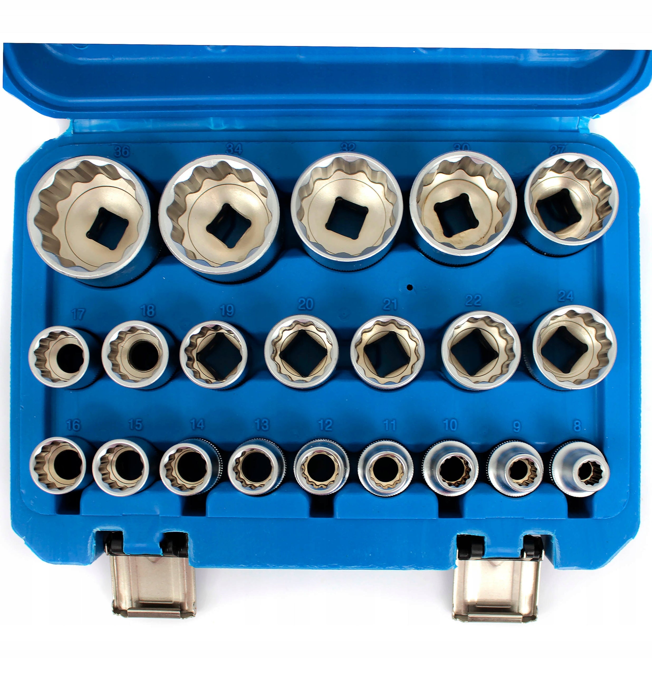SOCKET WRENCHES 1/2 CAPS SPLINE 12 ANGLE TWELVE ANGLE 8-36mm SET 21e Manufacturer code JP2112-2805 SPLINE