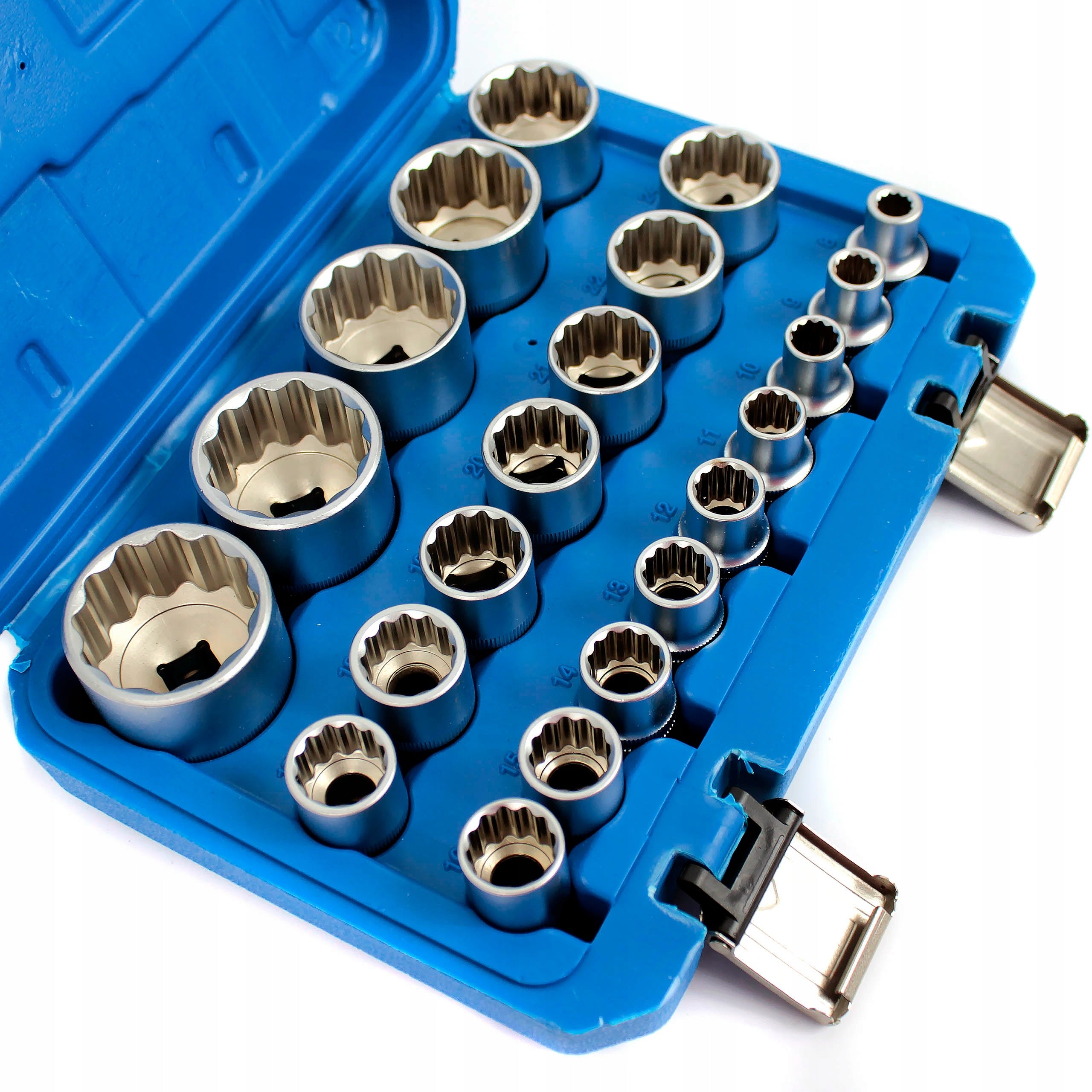 SOCKET WRENCHES 1/2 CAPS SPLINE 12 ANGLE TWELVE ANGLE 8-36mm SET 21e