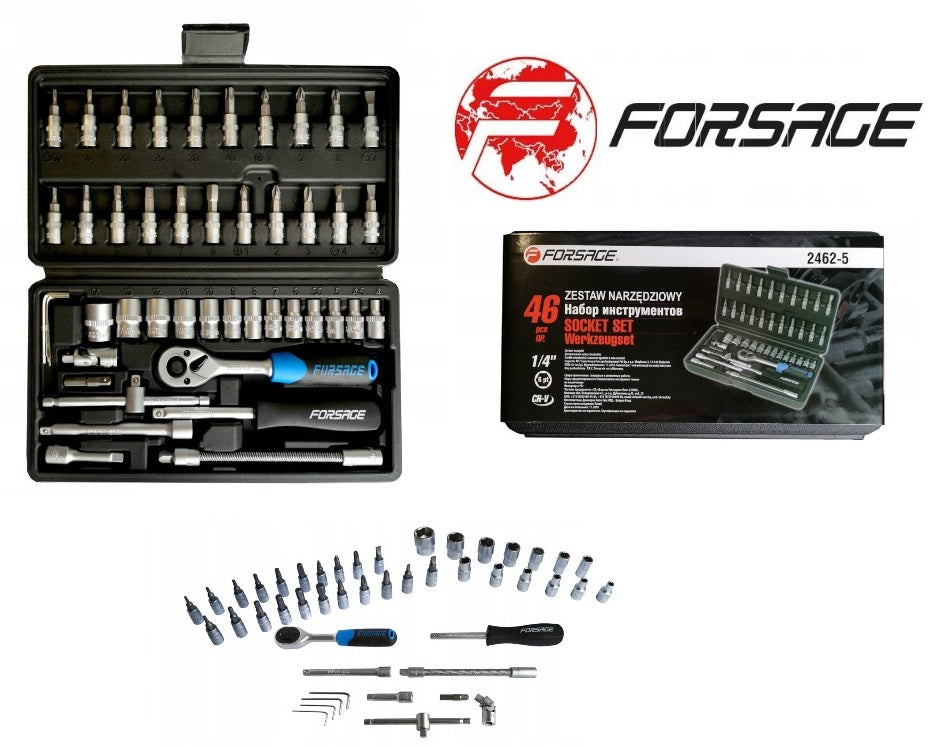 SOCKET WRENCHES 1/4 Caps 46 el. FORSAGE