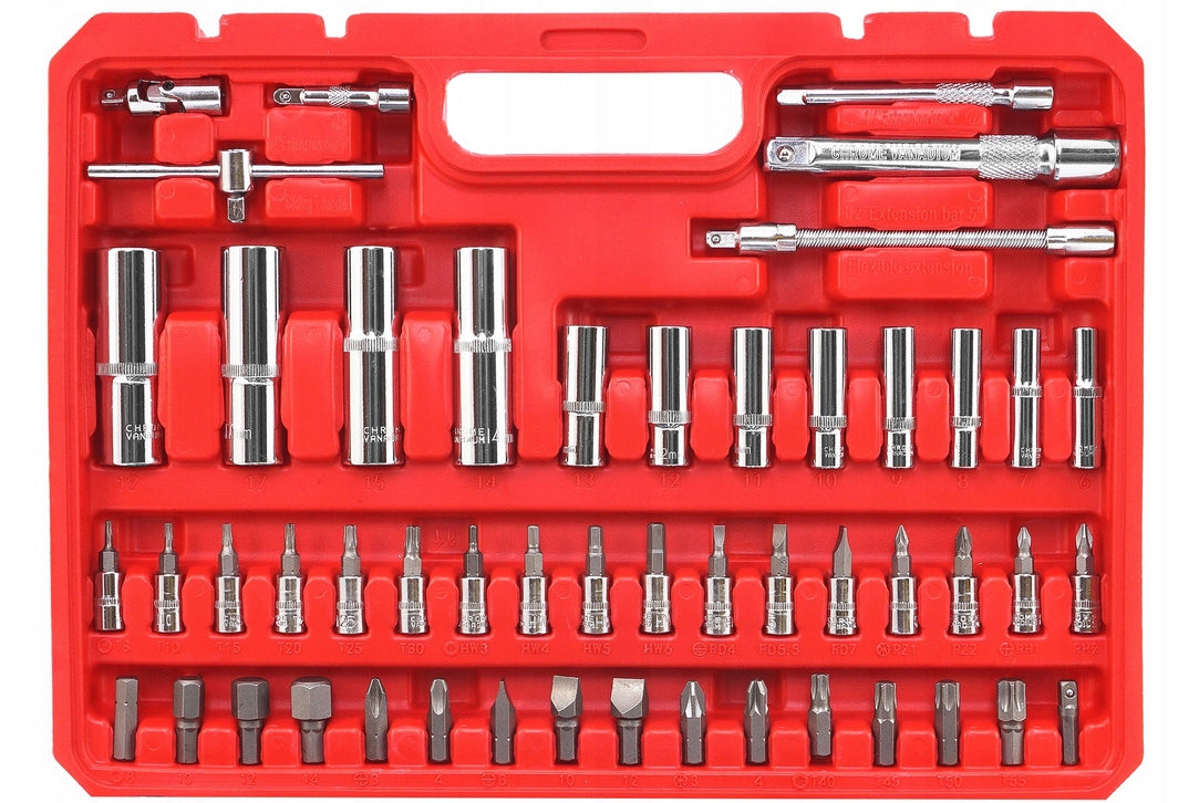 SOCKET WRENCHES 94 SET OF SOCKET WRENCHES TOOLS BITS TORX 2 RATCHETS Number of items in the set 94