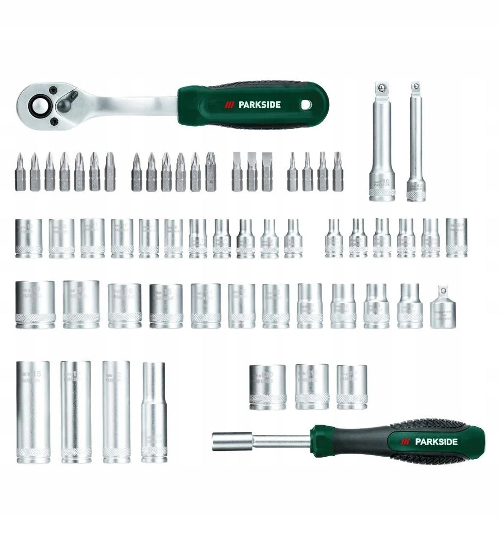 SOCKET WRENCHES PARKSIDE SOCKET WRENCH SET BITS RATCHET 61 PCS. Brand Parkside