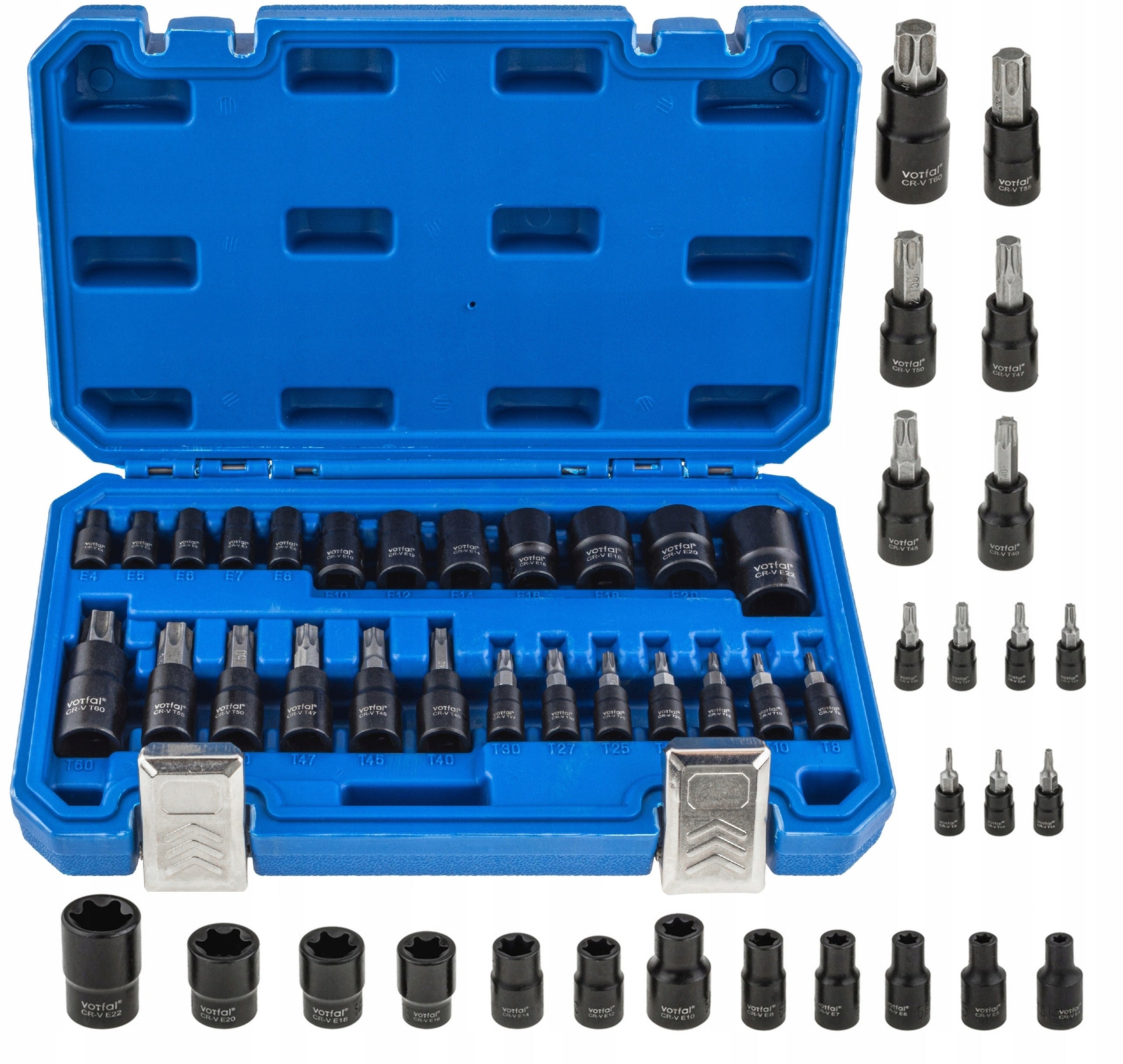 SOCKET WRENCHES TORX BITS INTERNAL 25 EL E-TORX 1/4″ 3/8″ 1/2″CRV