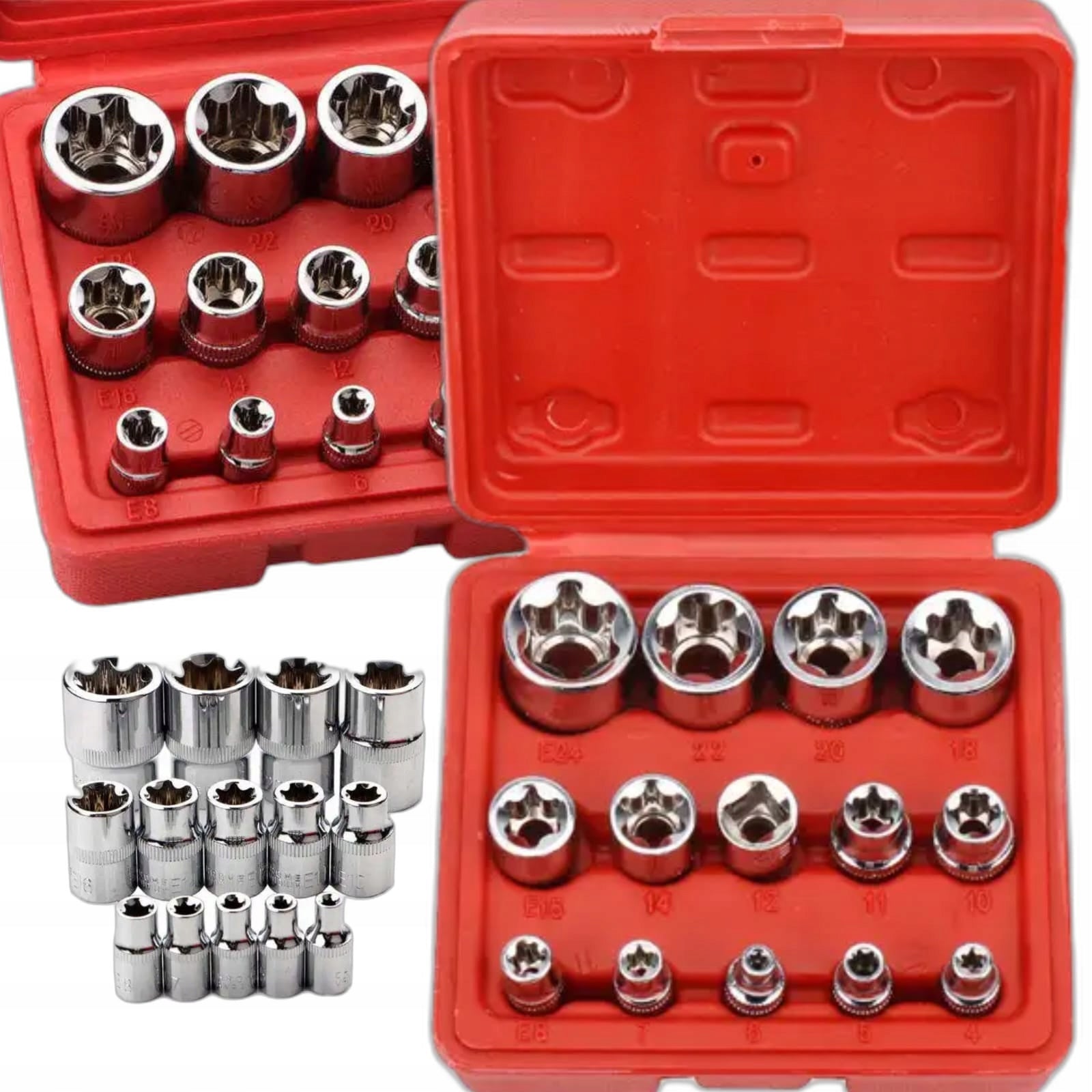 SOCKET WRENCHES TORX E4 E24 CAPS TORKS INTERNAL WRENCH SET 14 PCS.