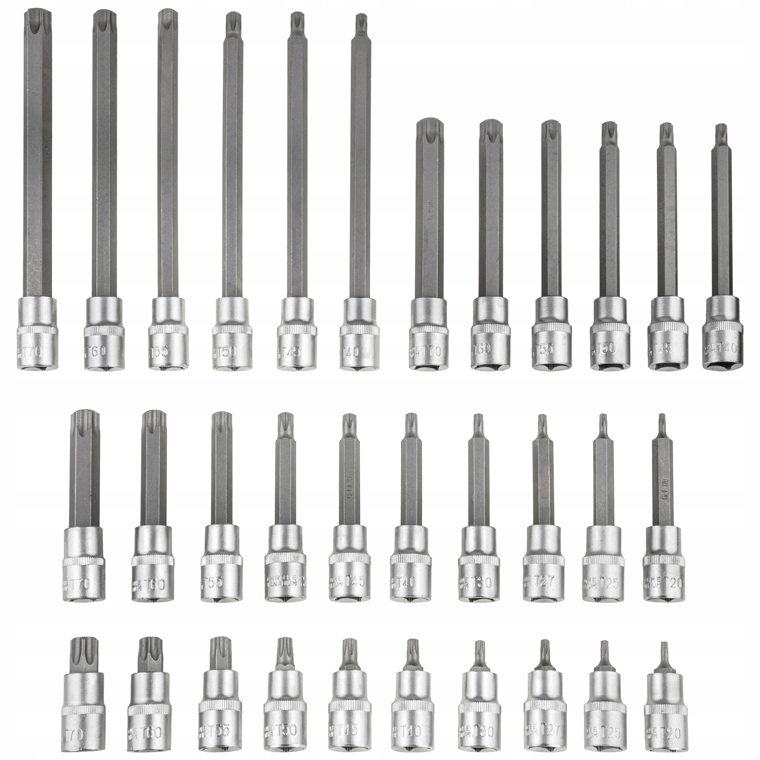 SOCKET WRENCHES TORX END CAPS T20-T70 1/2 SHORT LONG 55-200M Manufacturer code V08403