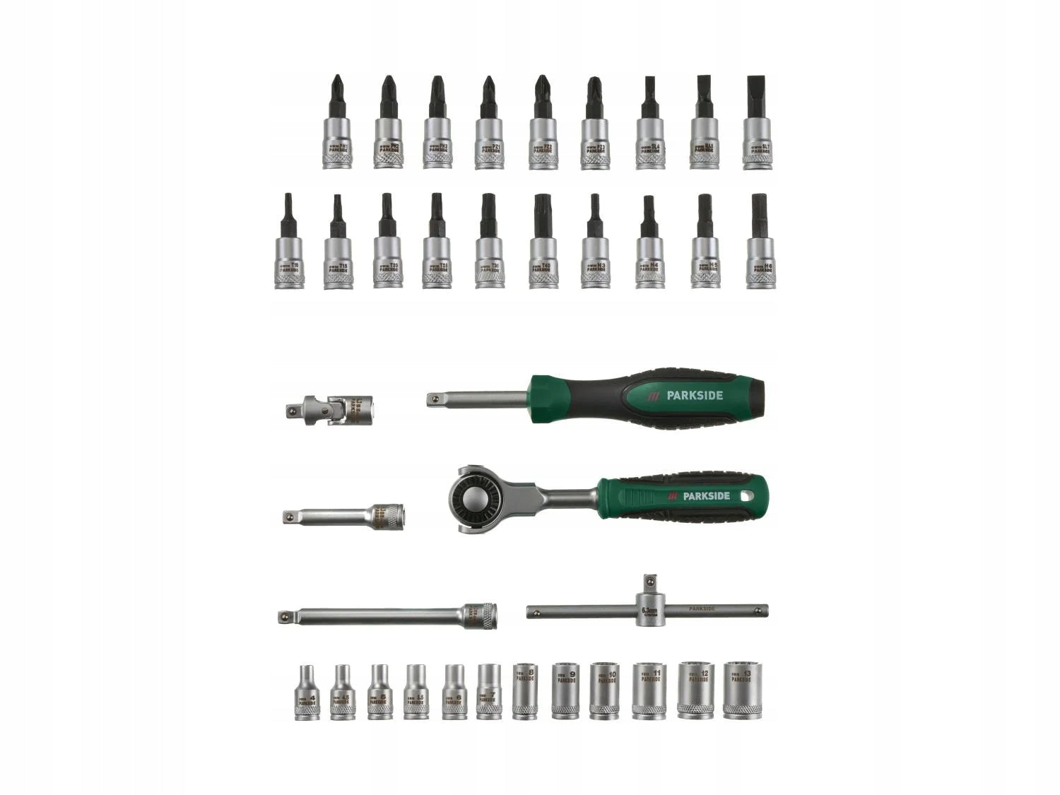 SOCKET WRENCHES WITH RATCHET AND ROTARY HEAD PARKSIDE 37 el. Manufacturer code HG10384