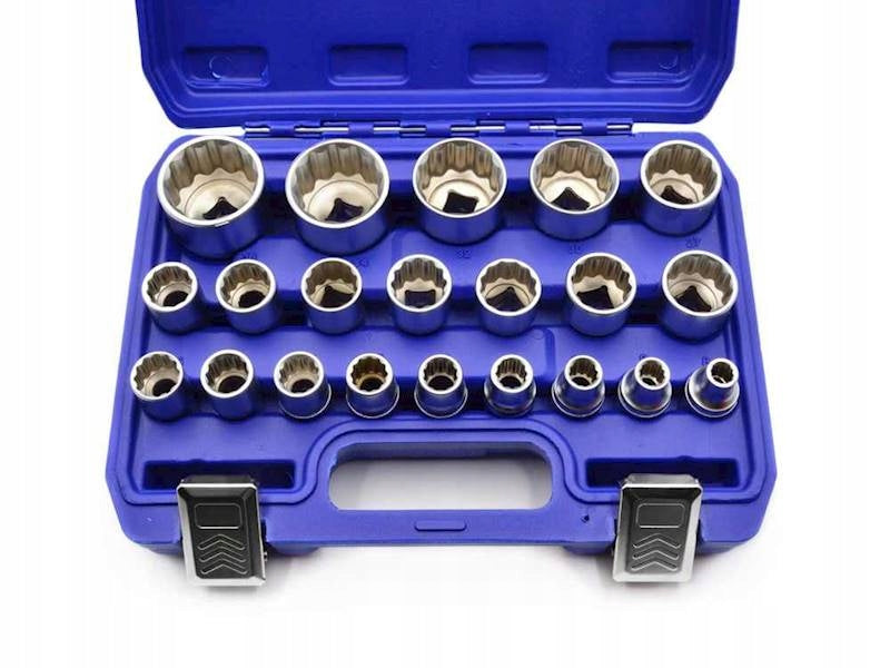 SOCKETS 12-angle 8-36mm set of 21 pieces KD10348 Brand Kraft&Dele