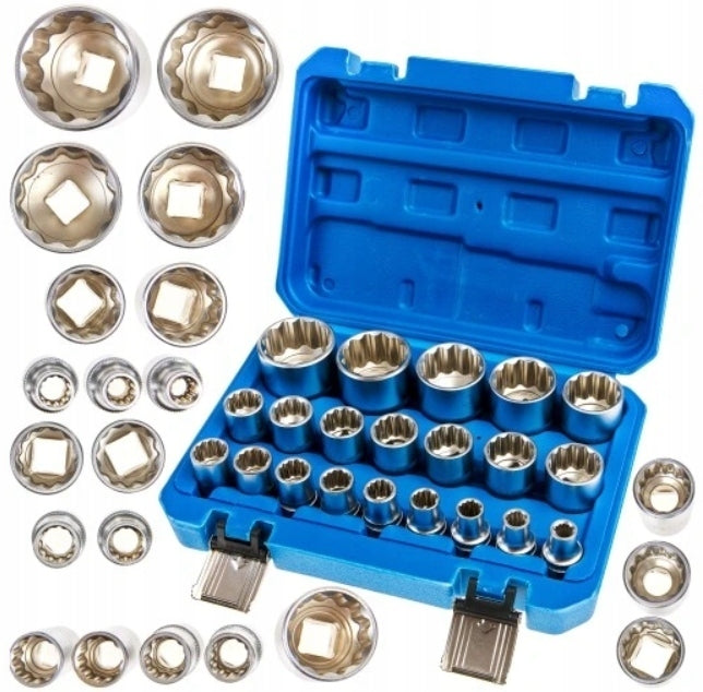 SOCKETS SPLINE 1/2 INCH socket wrenches socket set 12-angle 8-36mm